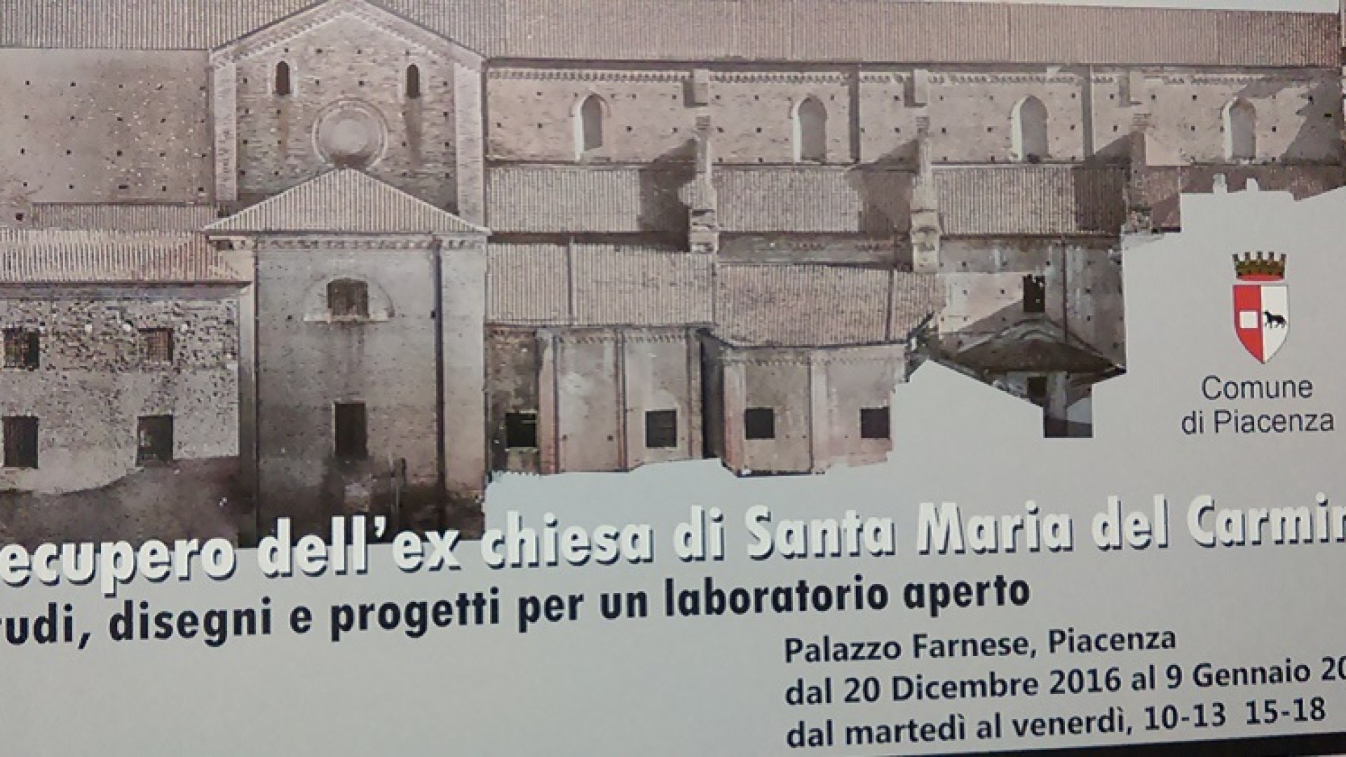 Ex Chiesa del Carmine: via al bando per il recupero. Mostra al Farnese