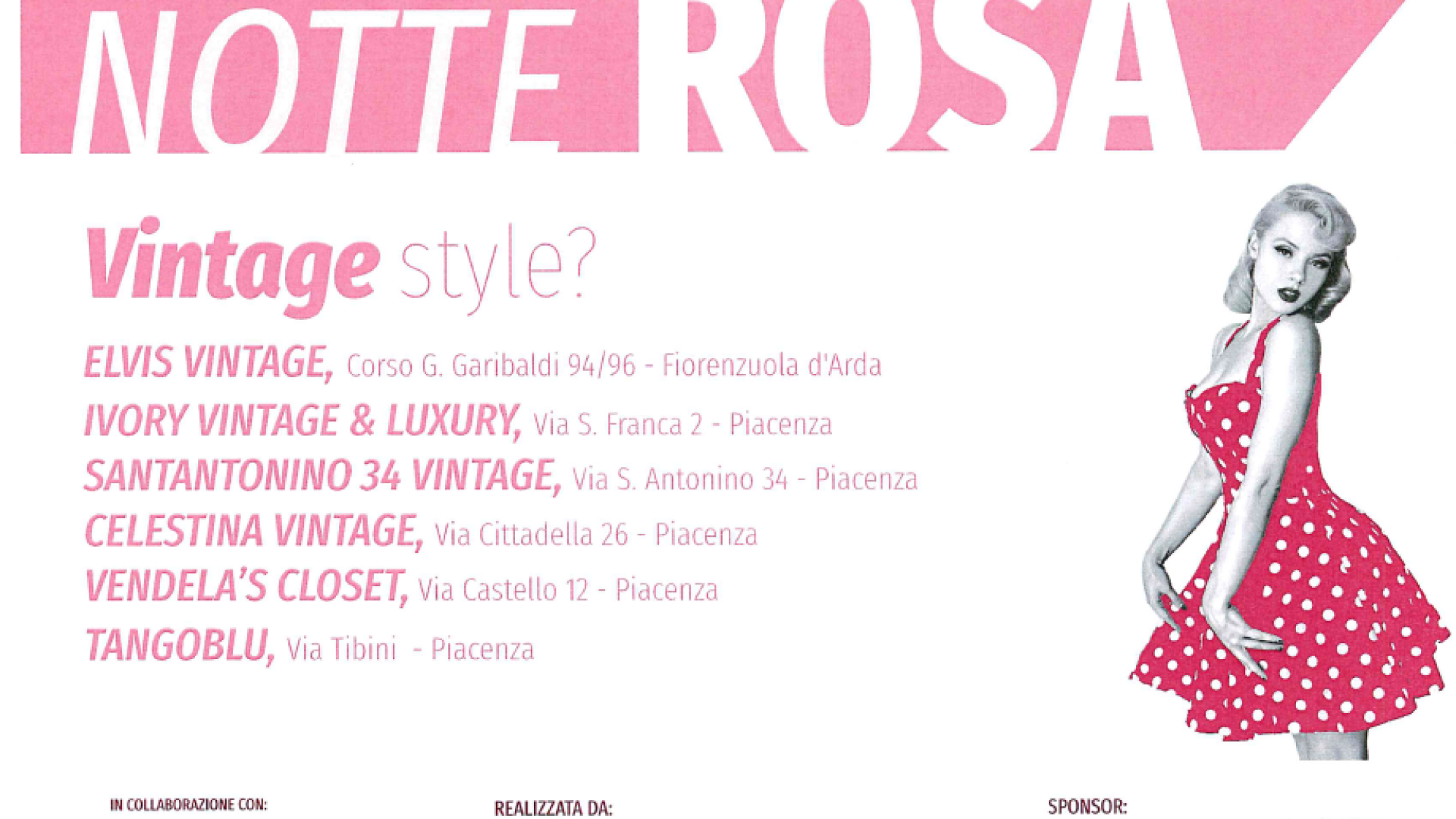 Questa sera arriva la Notte Rosa: dj set, stand gastronomici e tanto altro