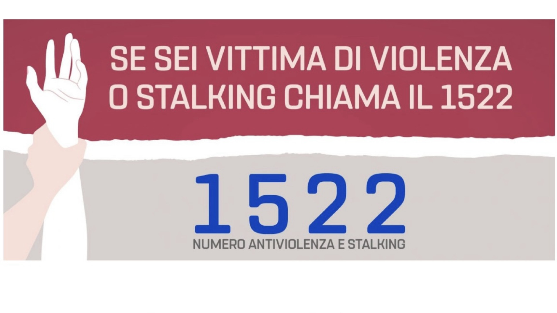 HELP LINE VIOLENZA E STALKING: CHIAMA IL 1522