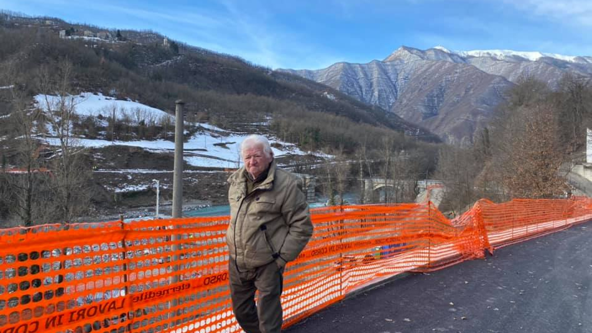 Ponte Lenzino, quattro mesi fa il crollo. Cantiere rallentato dalla neve