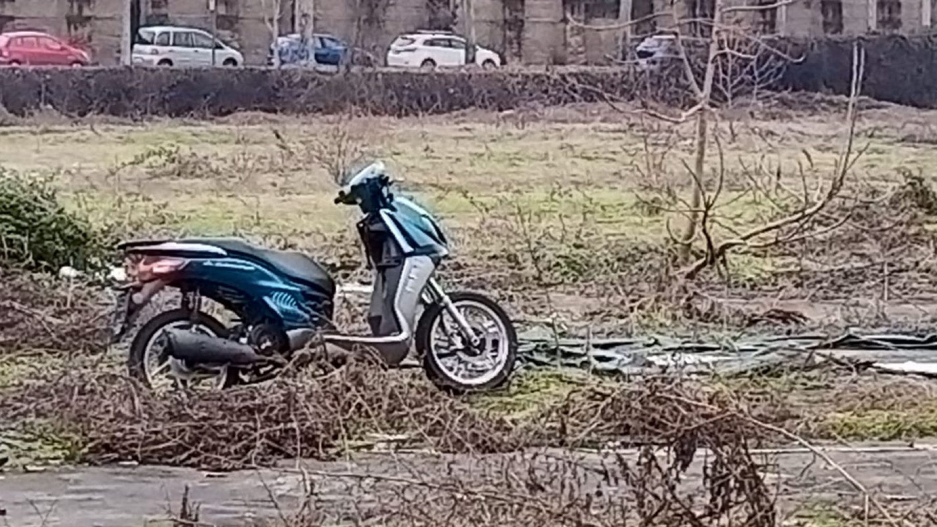 Ex Acna, i residenti: “Degrado senza fine”. Uno scooter tra le sterpaglie