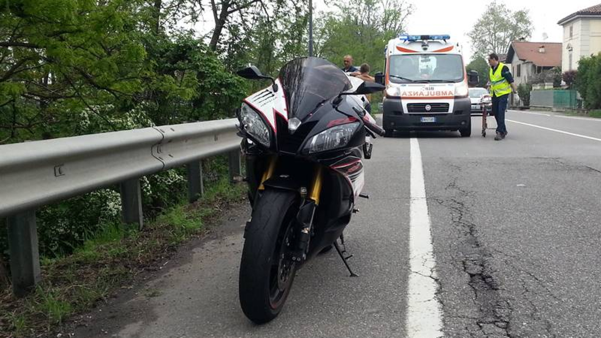 Incidente a La Verza. Motociclista ferito