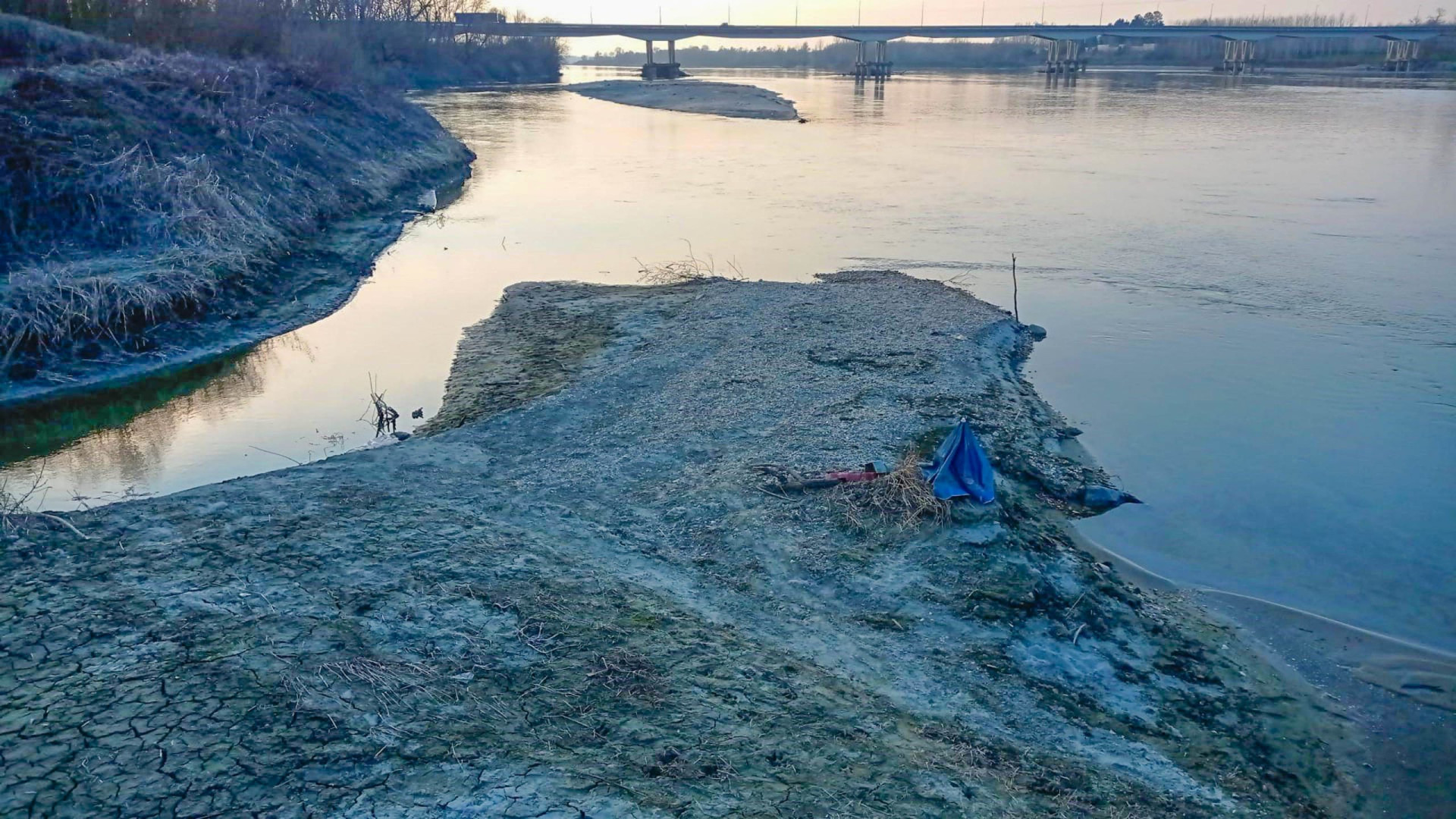 A Piacenza -73% della portata del Po. La Regione: "Accordo per il rilascio del Brugneto"