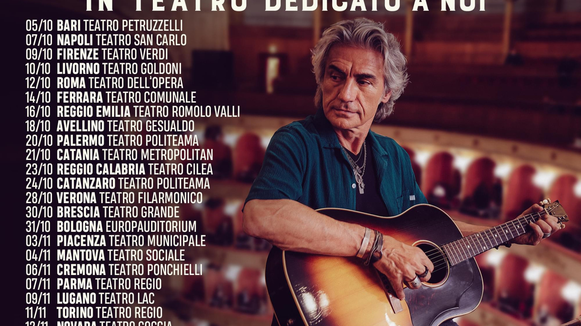 Luciano Ligabue e l'emozione di tornare nei teatri, al Municipale il 3 novembre, mentre Correggio gli dedica una mostra fotografica