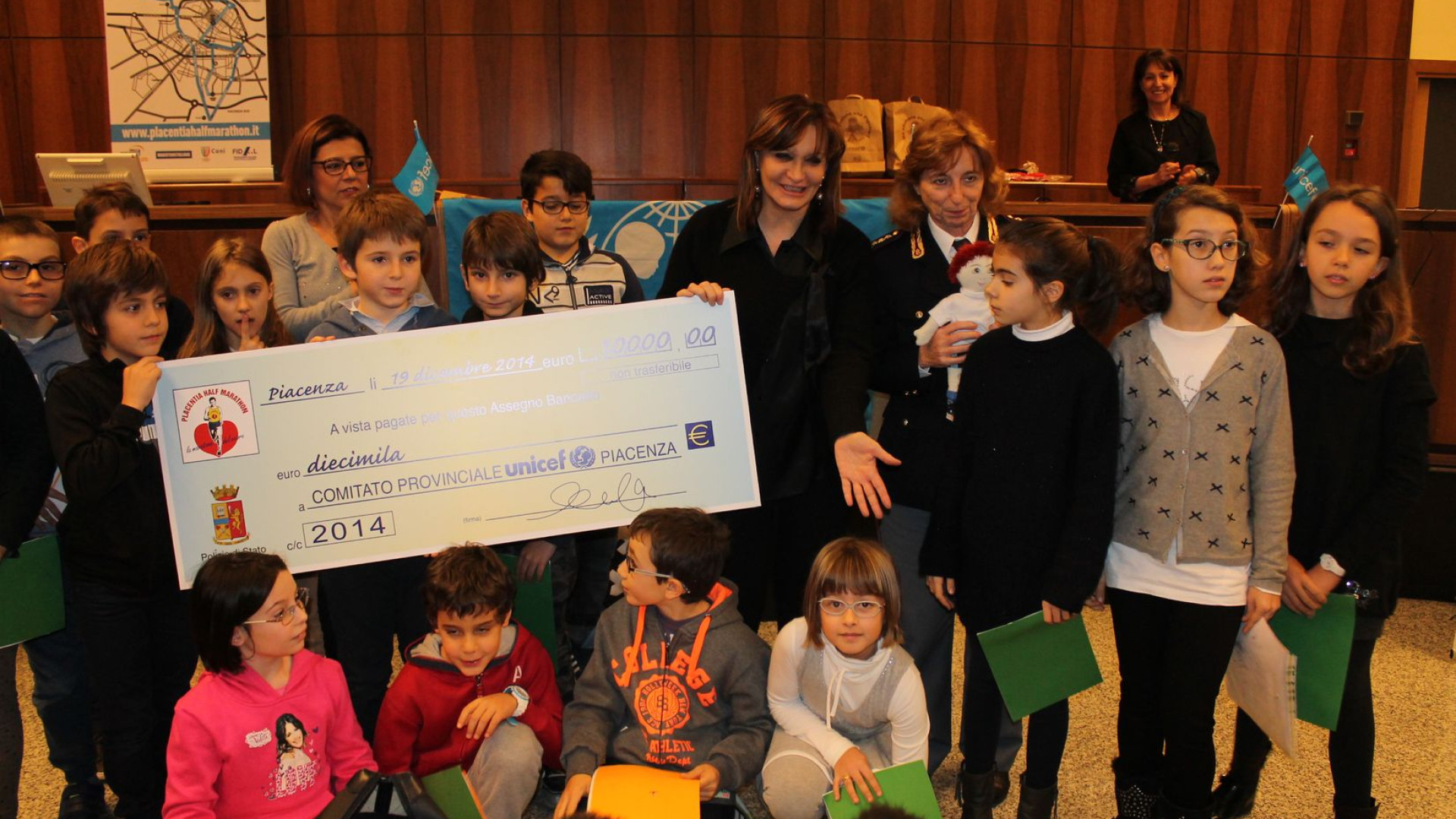 Placentia Half Marathon, consegnati 10mila euro all'Unicef