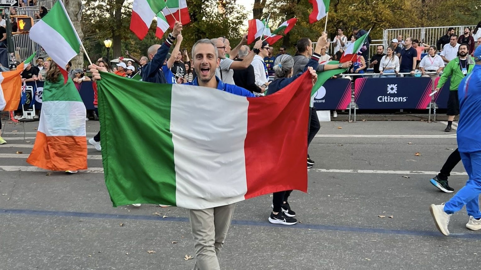 Maratona di New York, piacentino il portabandiera dell'Italia: "Che emozione"