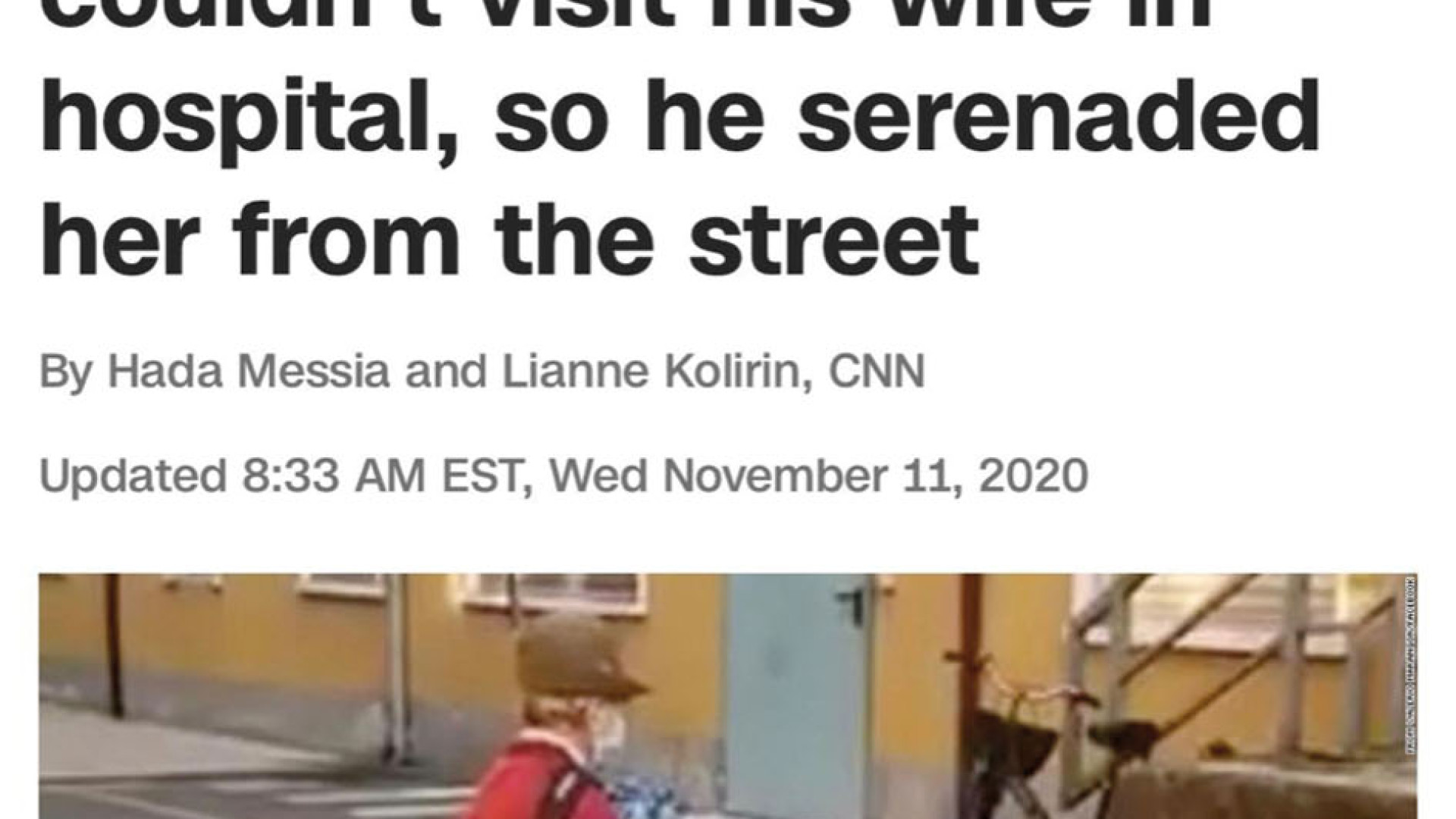 La serenata in ospedale dell'alpino alla moglie fa il giro del mondo