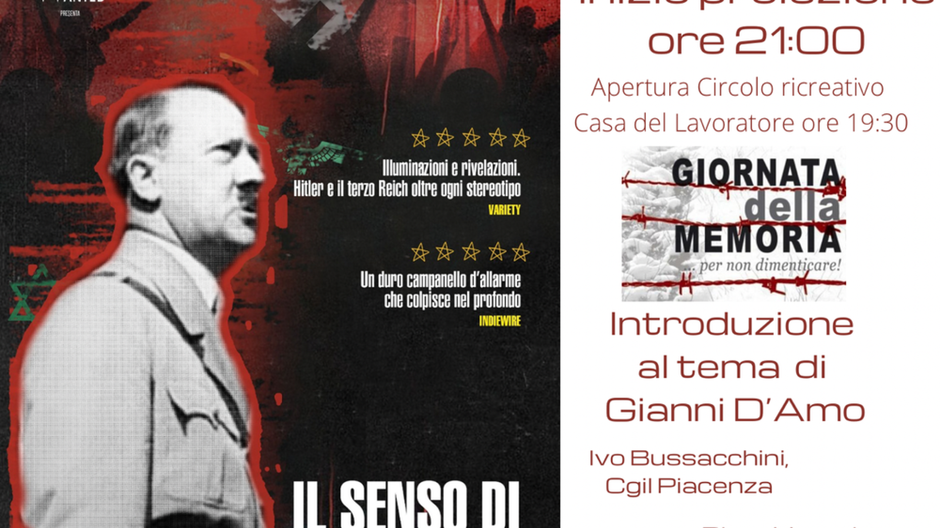 Giornata Memoria, "Il senso di Hitler": proiezione il 30 gennaio alla Cgil