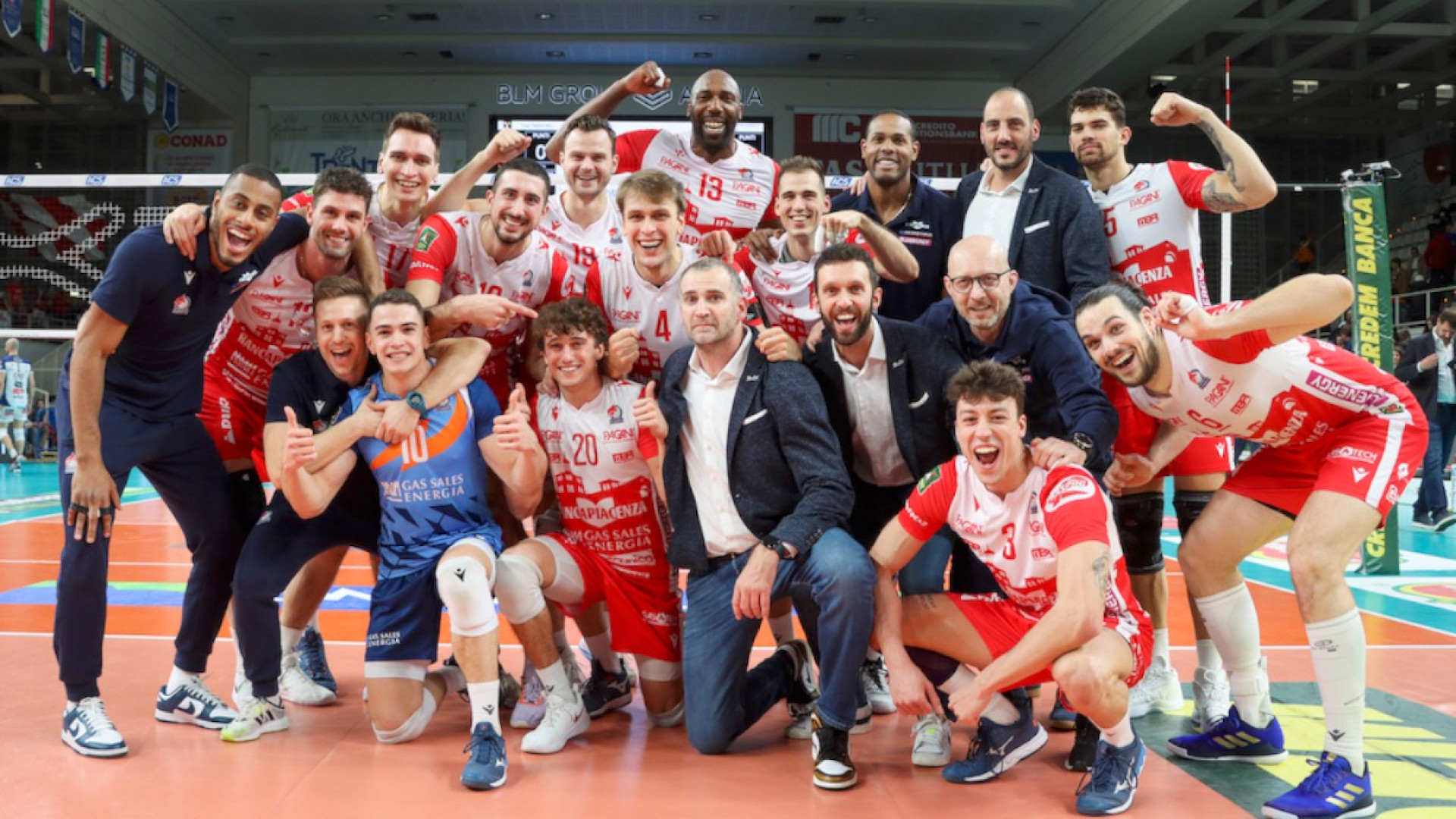 Il debutto di coach Botti è super: la Gas Sales Bluenergy vince 3-1 a Trento