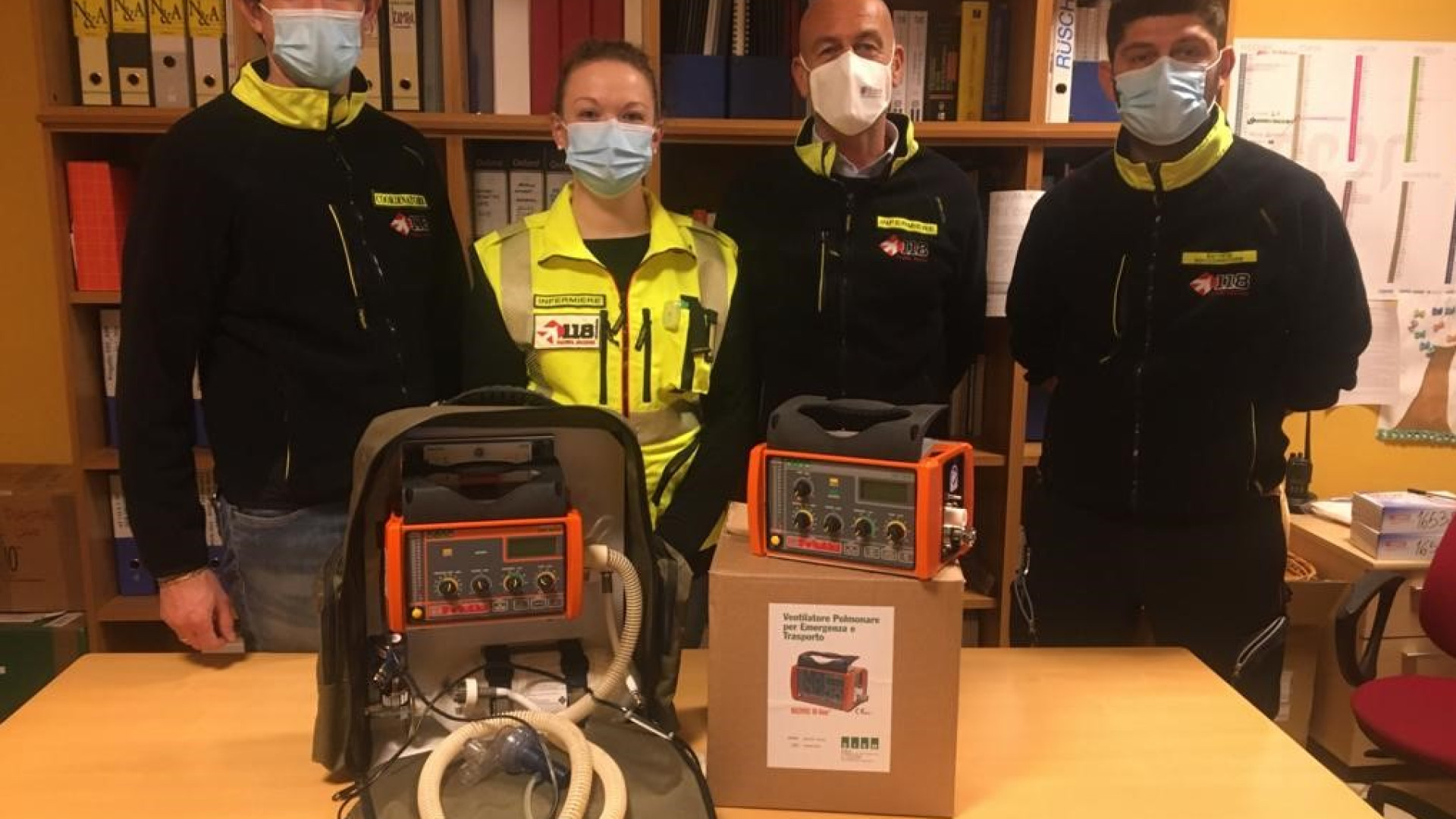Ventilatori donati al 118 dall'Associazione bambino cardiopatico
