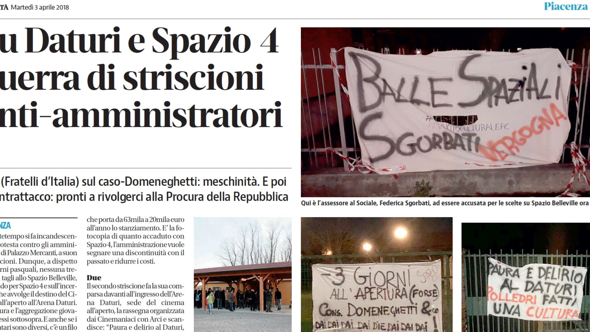 Cinema estivo al Daturi: 2.900 firme on line. Spazio 4, ufficiale l'assegnazione