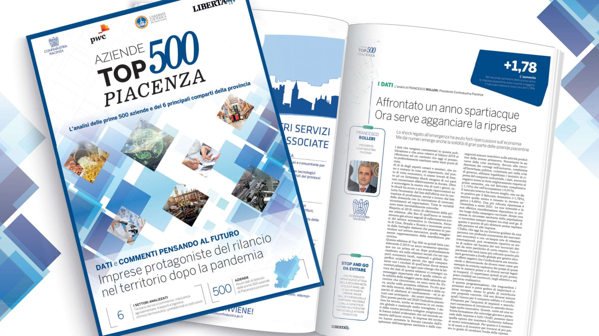 Il rilancio secondo le aziende piacentine: in omaggio con Libertà la rivista Top 500