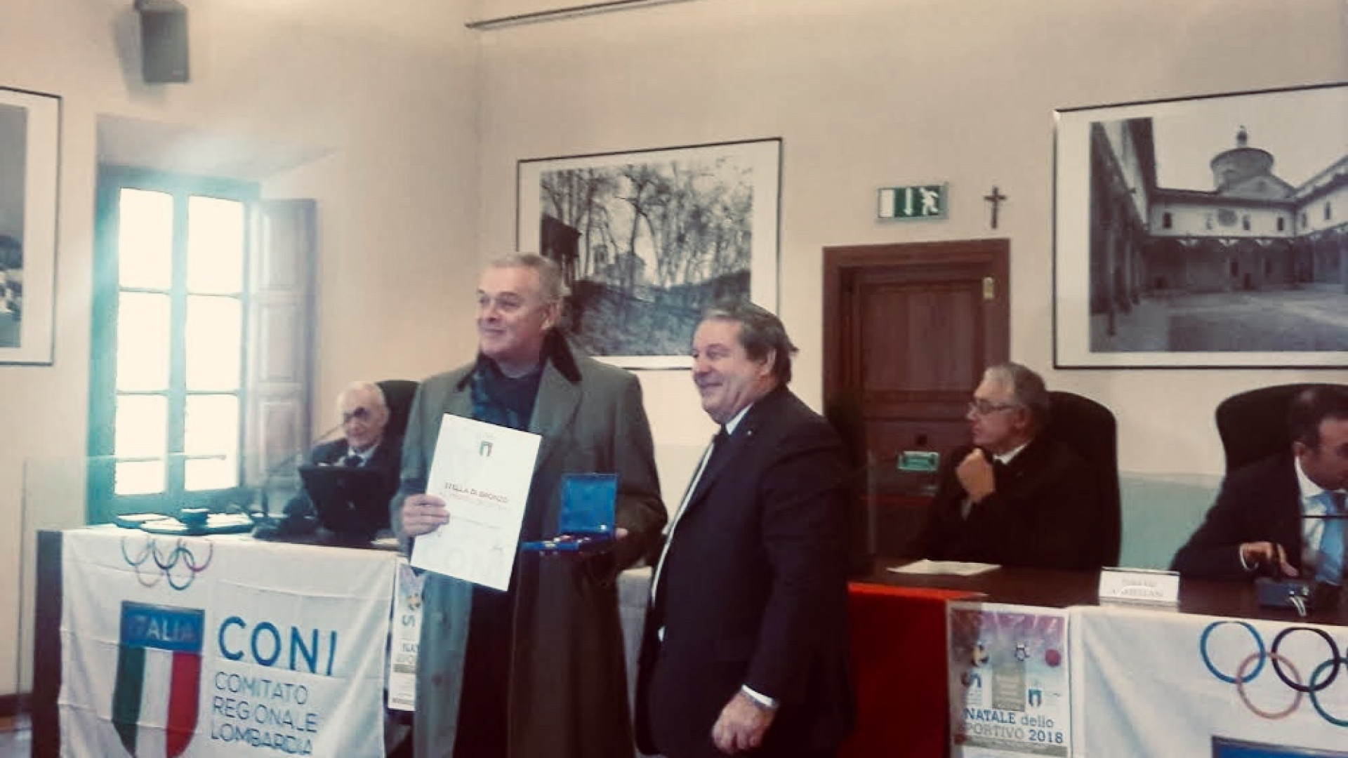 Il presidente Curioni premiato con la Stella di Bronzo al Merito Sportivo