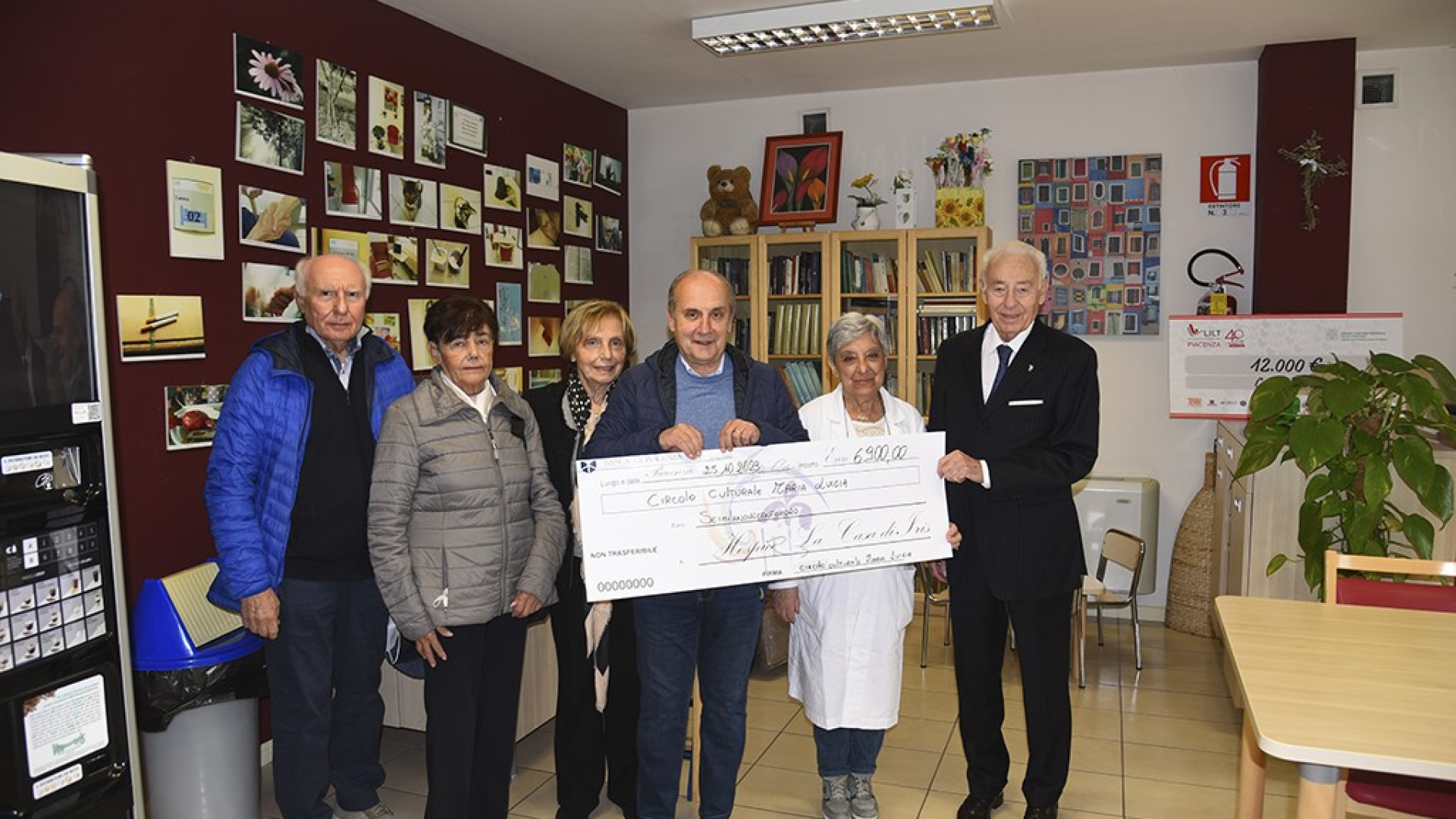 Il grande cuore del Circolo Maria Luigia: donati 6.900 euro a sei realtà piacentine