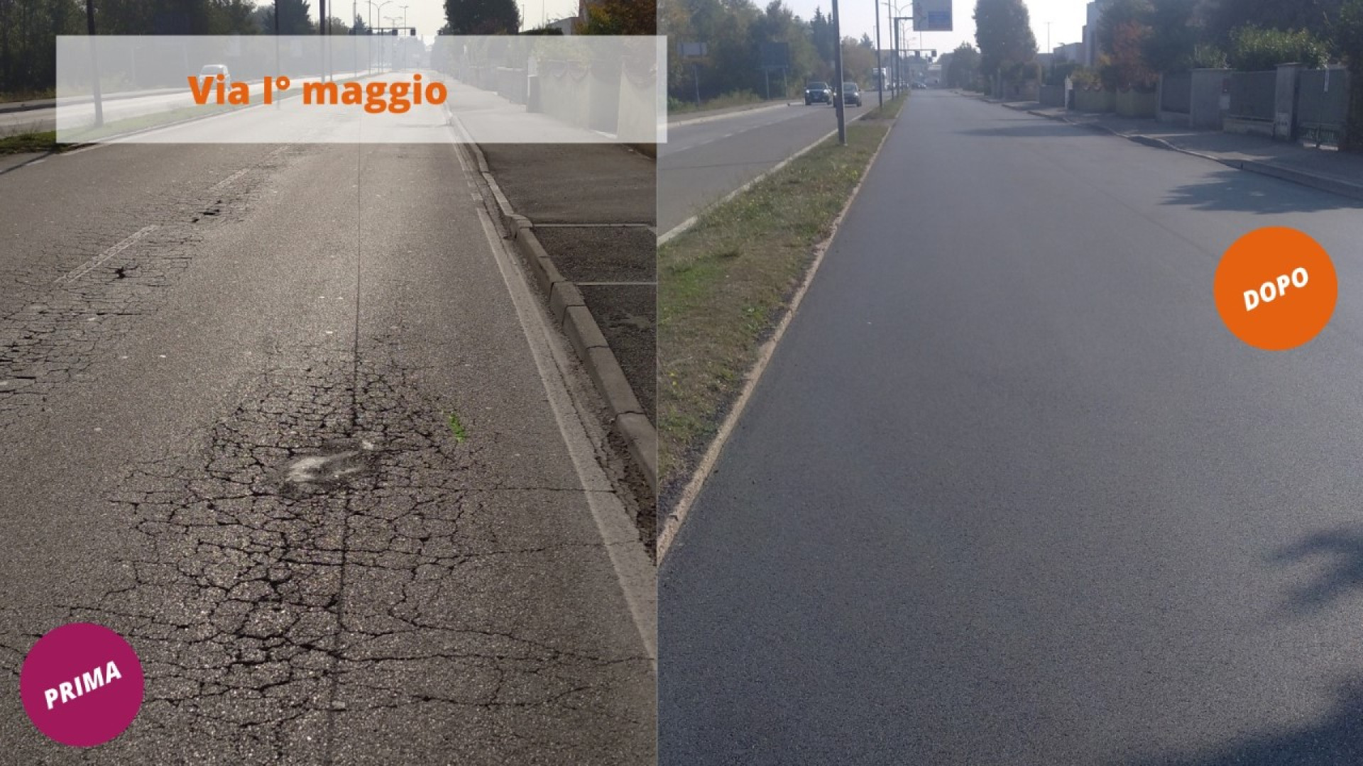 In via I Maggio conclusi i lavori di riqualificazione del manto stradale