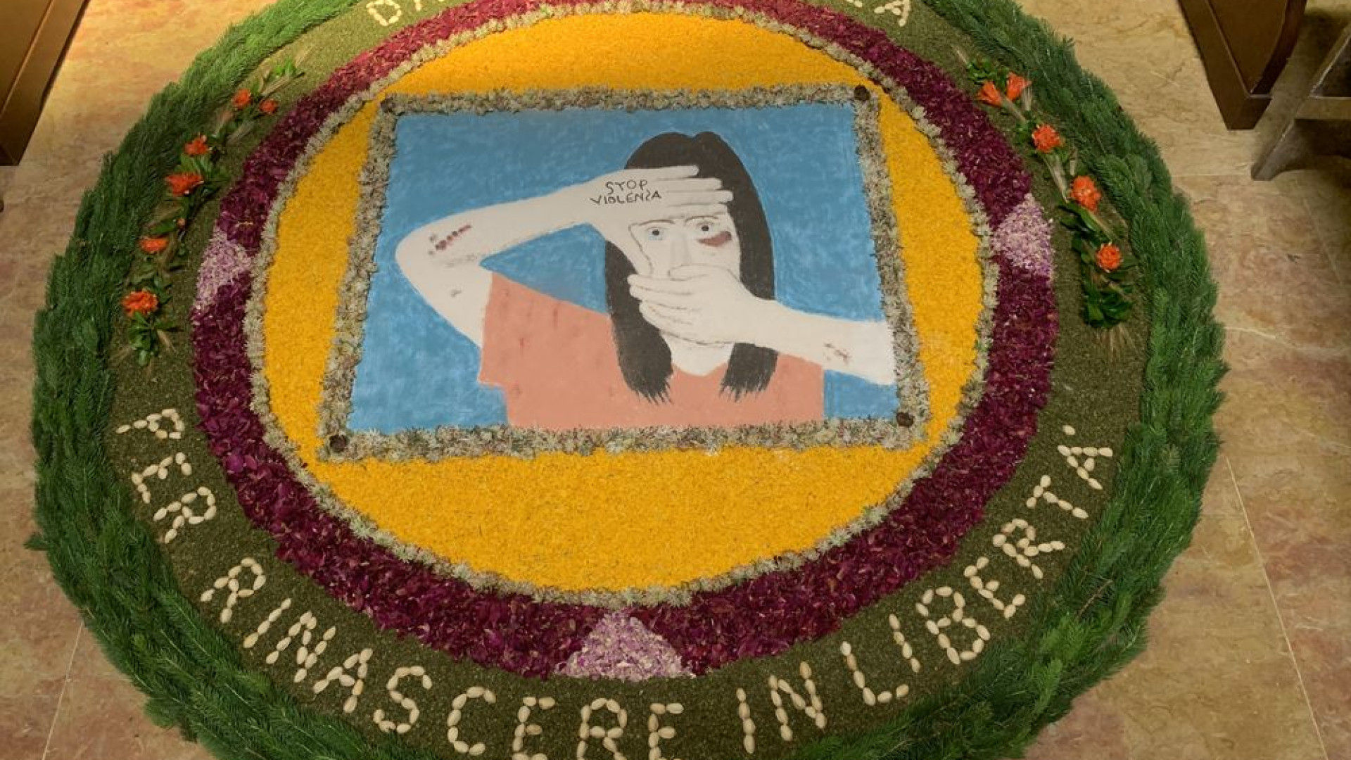 A Veleia la 55esima Infiorata è dedicata al tema della violenza sulle donne