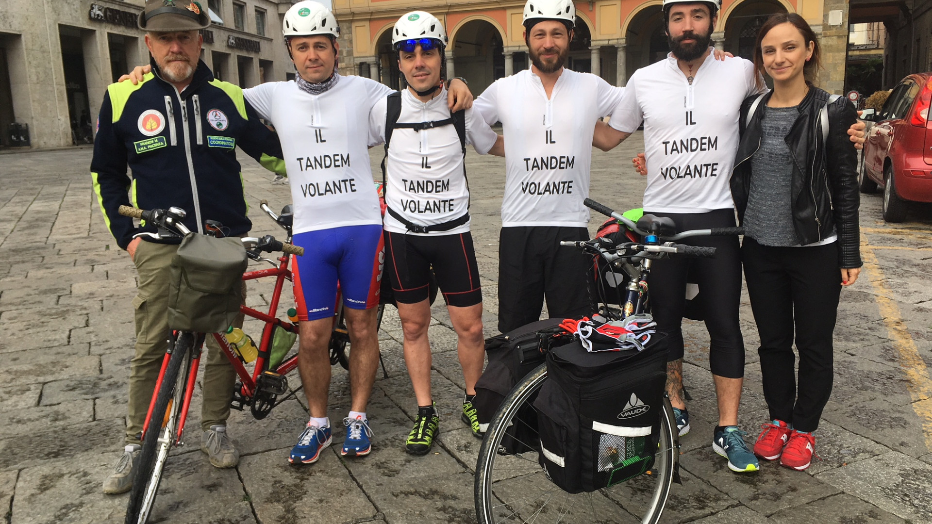 Da Piacenza a Trento in tandem: la missione di quattro alpini