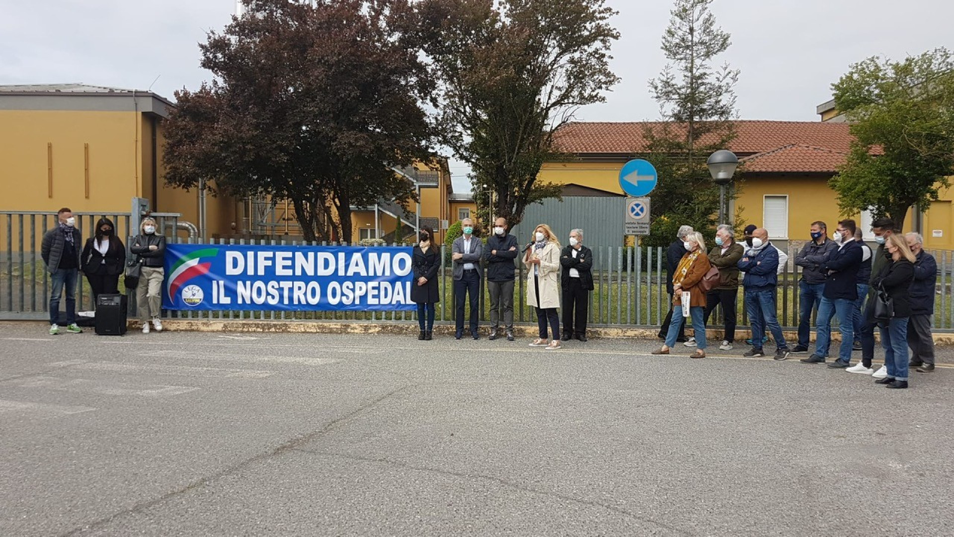 Protesta Lega a Castel San Giovanni: "Questo ospedale non può essere svuotato"