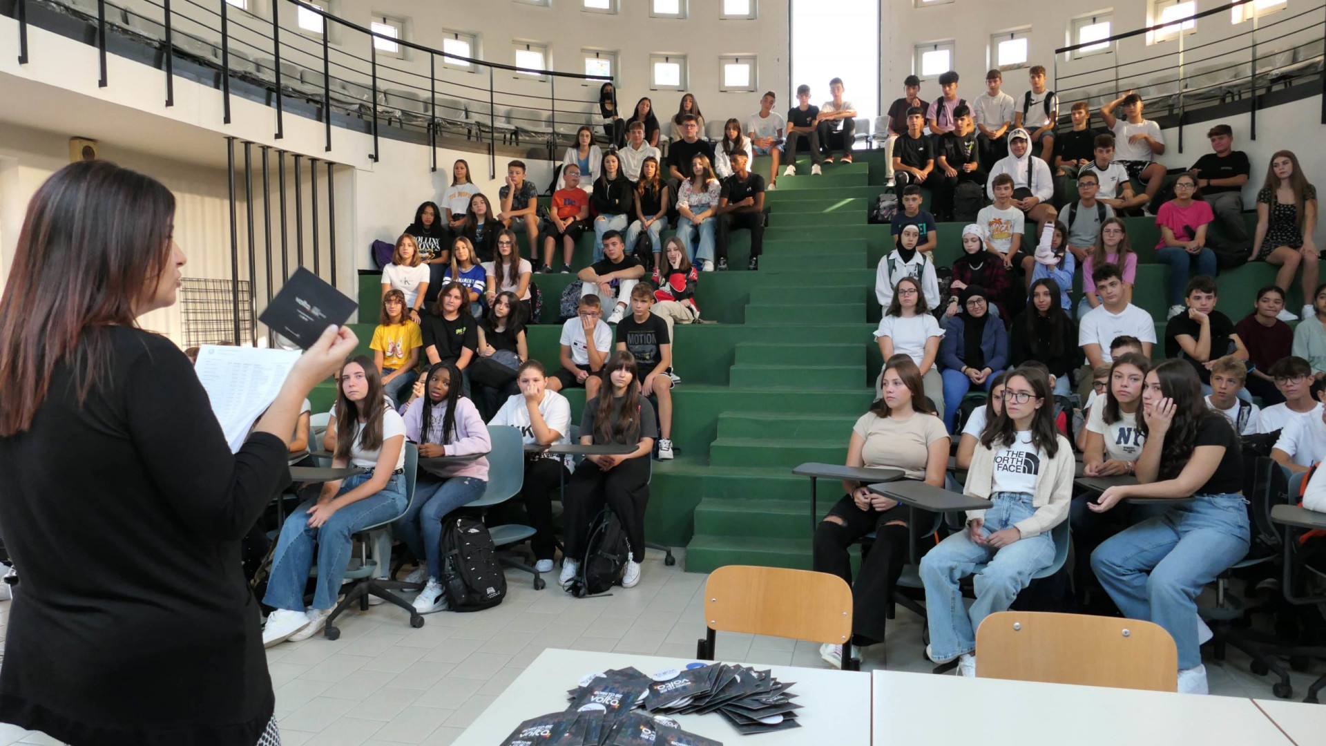 Una cerimonia di benvenuto per le matricole del Liceo Volta di Castel San Giovanni