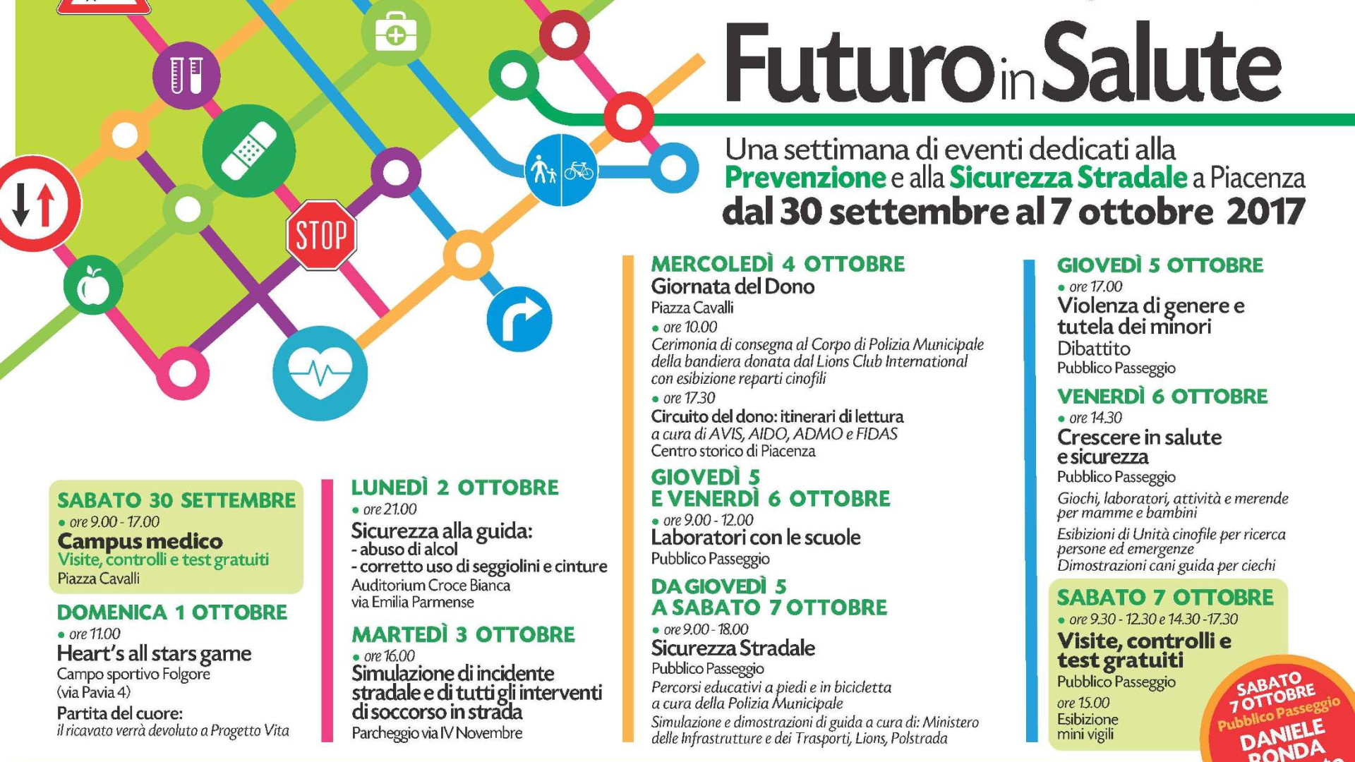 Visite gratuite e laboratori. Settimana su prevenzione e sicurezza stradale