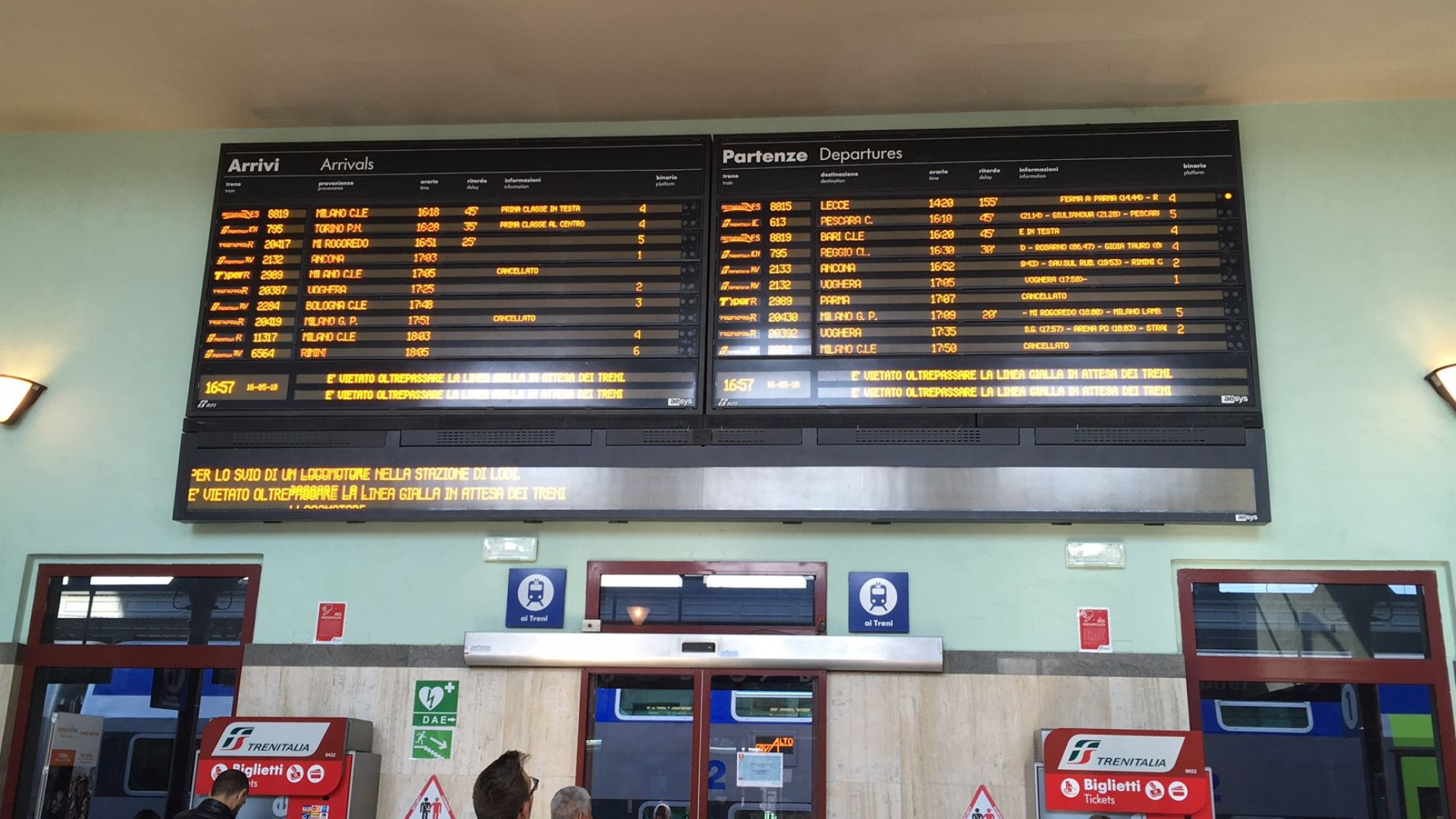 Linee Piacenza-Voghera, Genova e Milano: treni cancellati domenica 31
