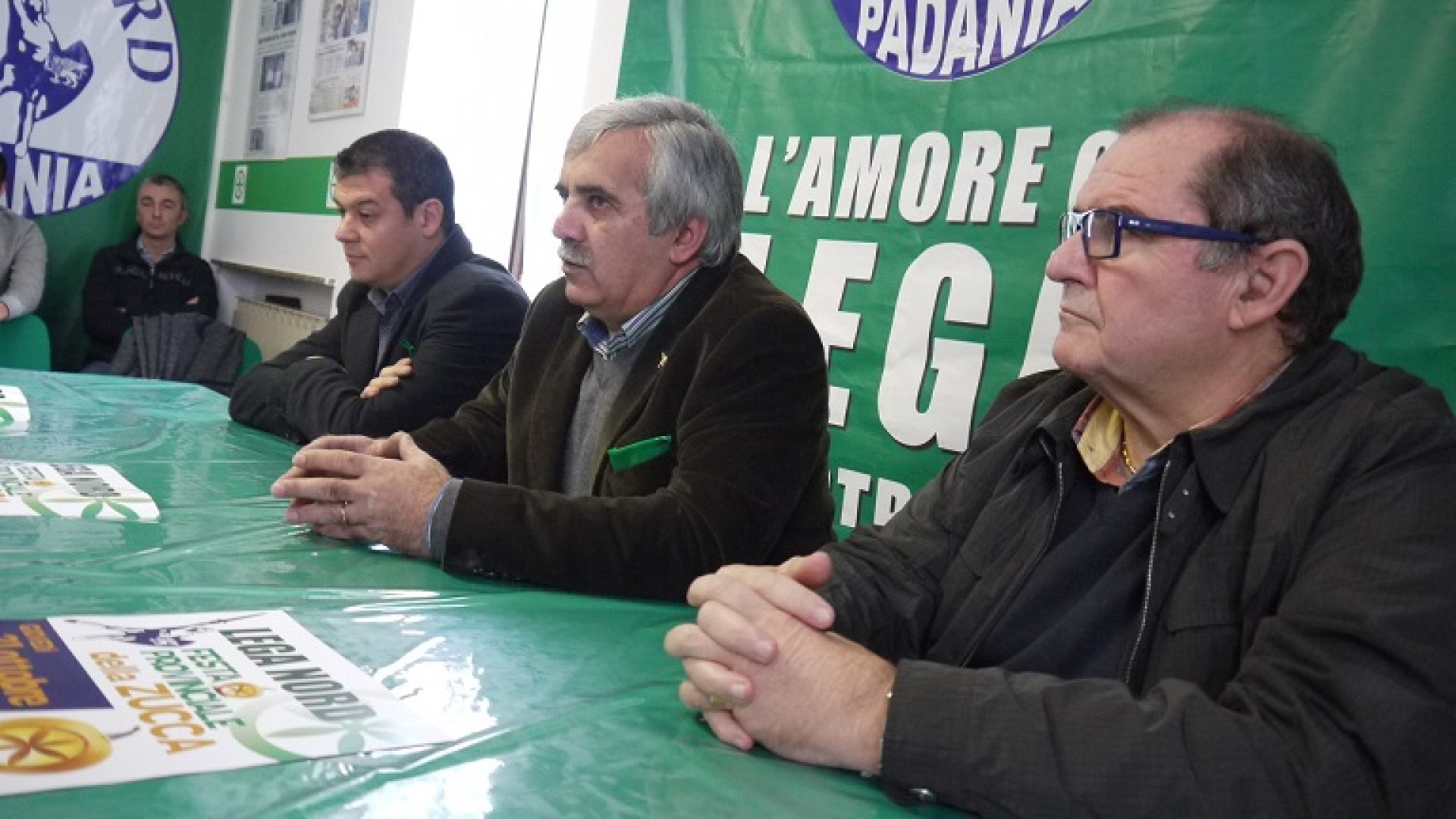 Lega nord, derby della zucca Ziano-Pecorara. Ospiti Bossi, Tremonti, Salvini e Bernardini