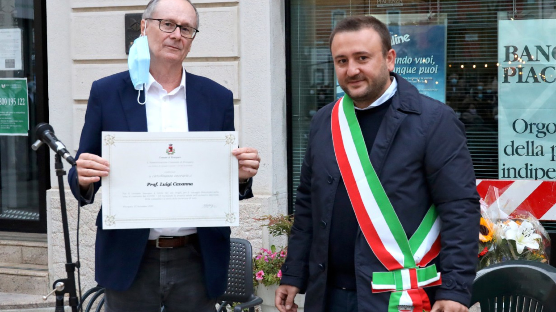 Rivergaro omaggia Cavanna e tutti coloro impegnati contro il Covid