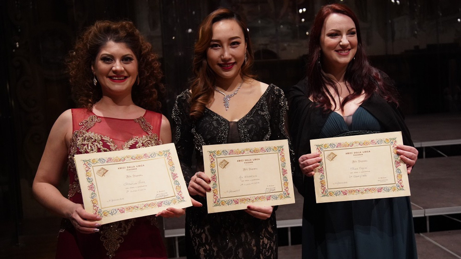 Trio di donne sul podio del Concorso Internazionale Flaviano Labò