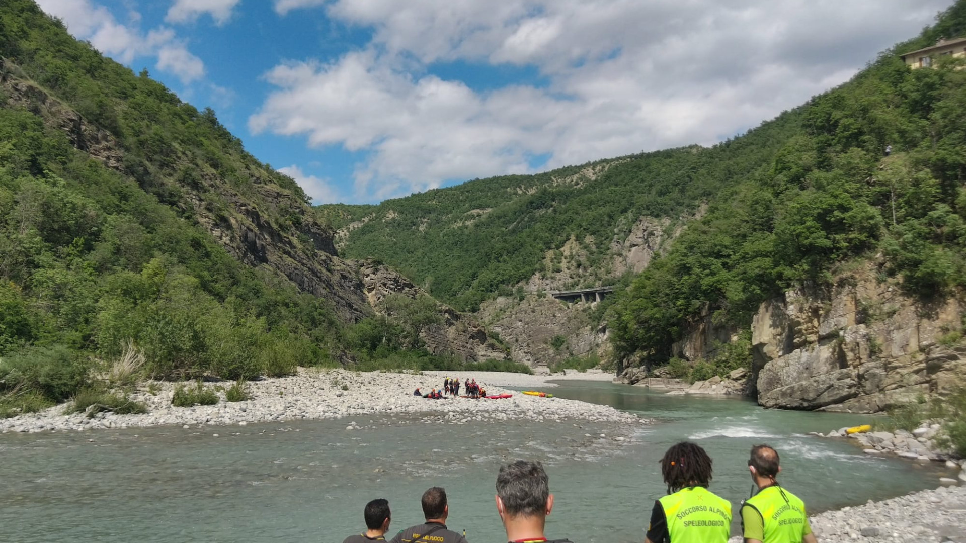 Soccorso Alpino e pompieri in soccorso di una canoista a San Salvatore