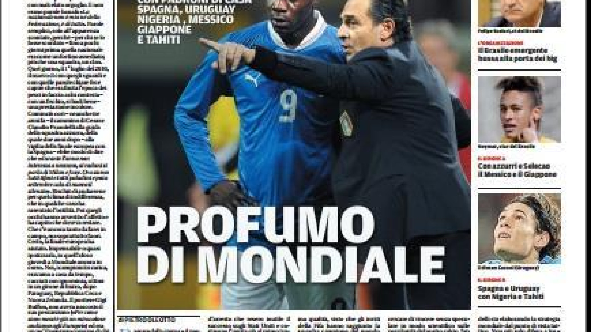 Oggi con Libertà l'inserto sulla Confederations Cup, anticipo dei Mondiali