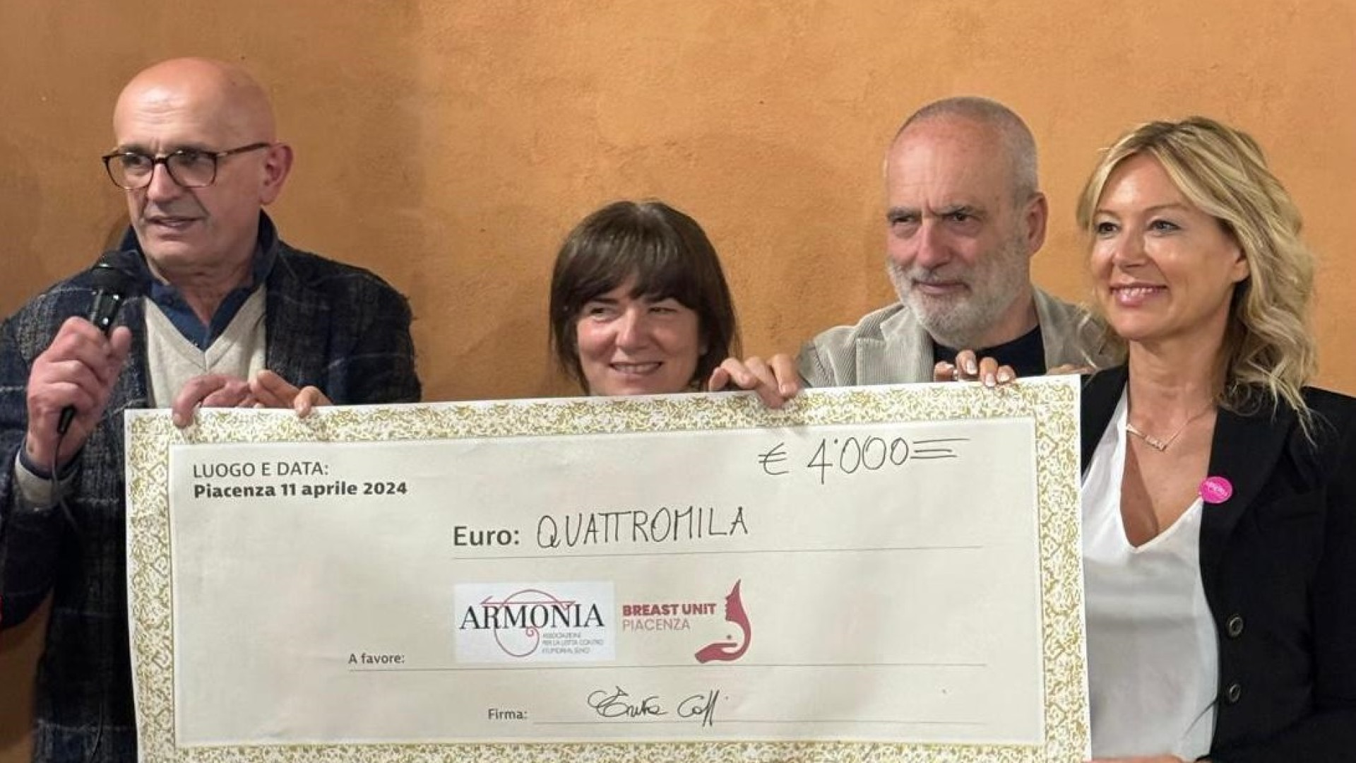 Tumore al seno, la cena benefica di Valter Bulla per Armonia raccoglie 4mila euro