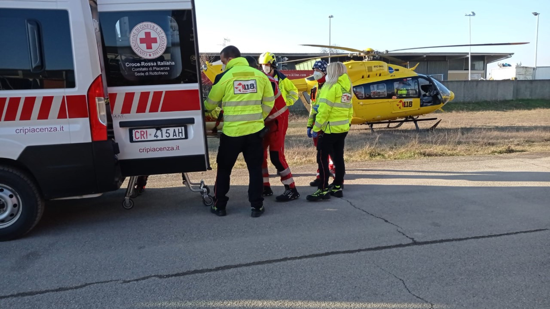 Infortunio sul lavoro a Calendasco: 44enne in gravi condizioni portato a Parma