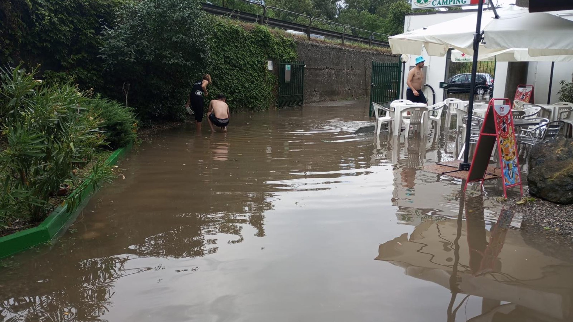 Violento temporale a Rivergaro, allagamenti e canali ingrossati a Diara