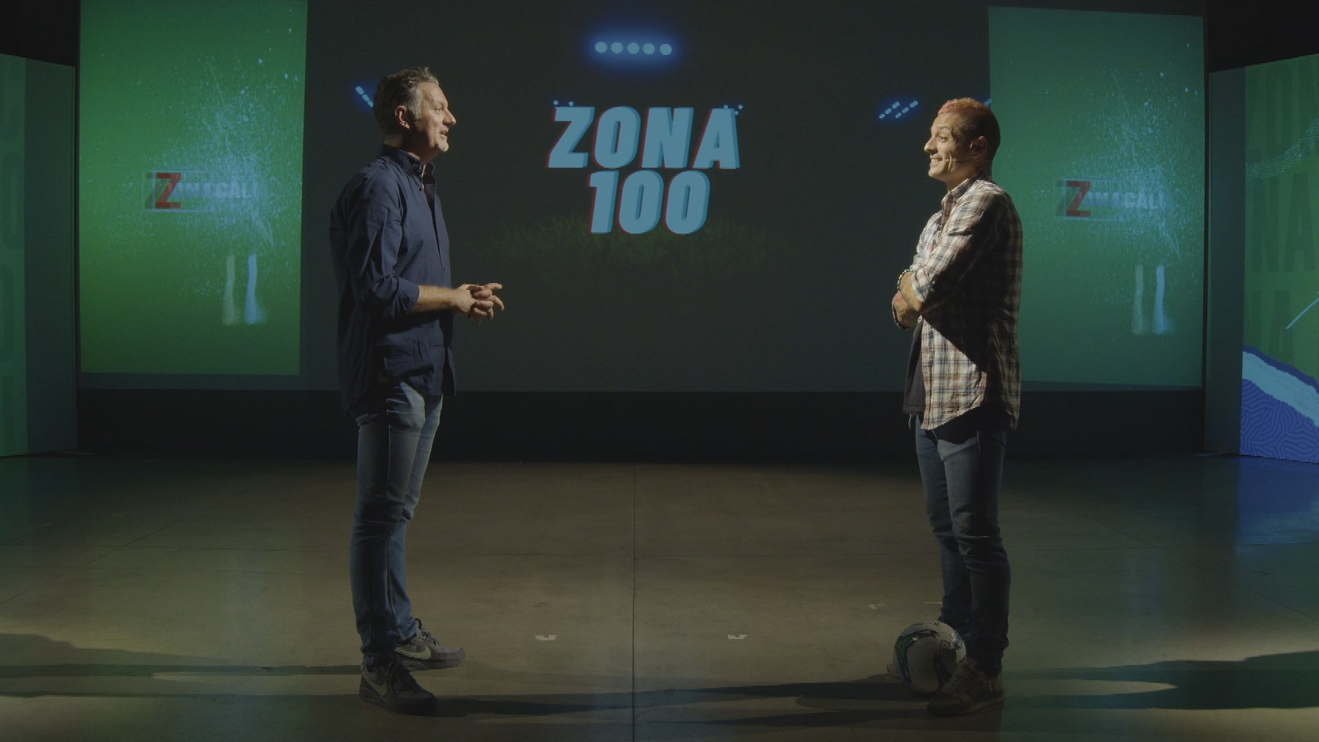 Il presidente Polenghi e Nicola Anelli a Zona Calcio. "Dede" Valla a Zona 100