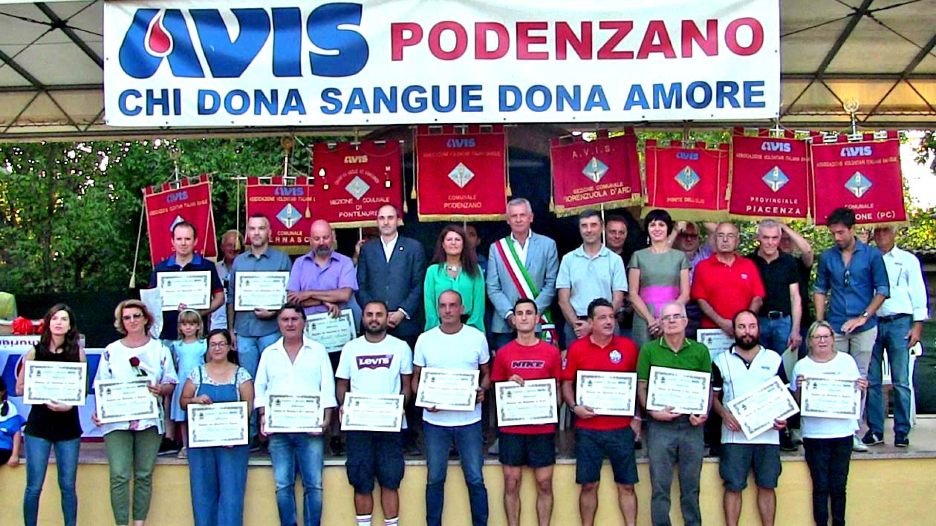 L'Avis di Podenzano premia i volontari. "Chi dona sangue dona amore"