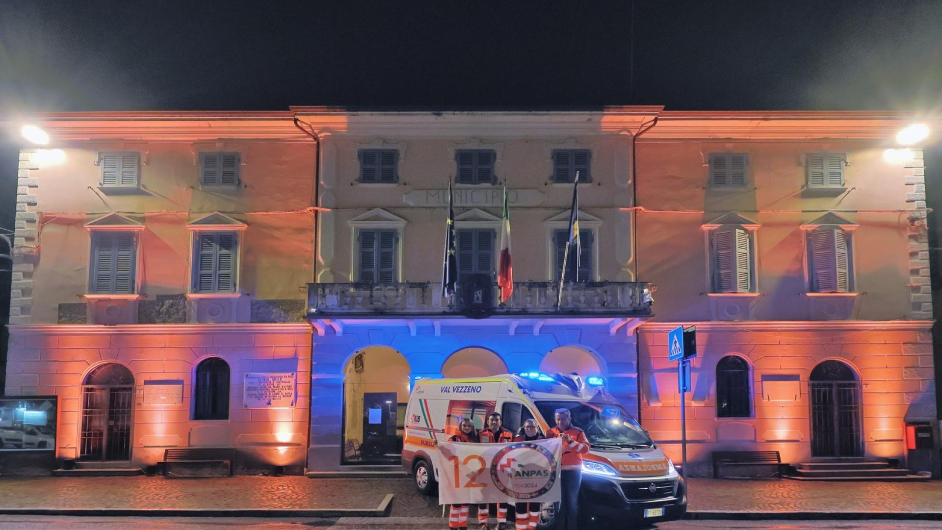 Luci arancioni per dire grazie ad Anpas, Rebecchi: "Continuiamo a crescere"