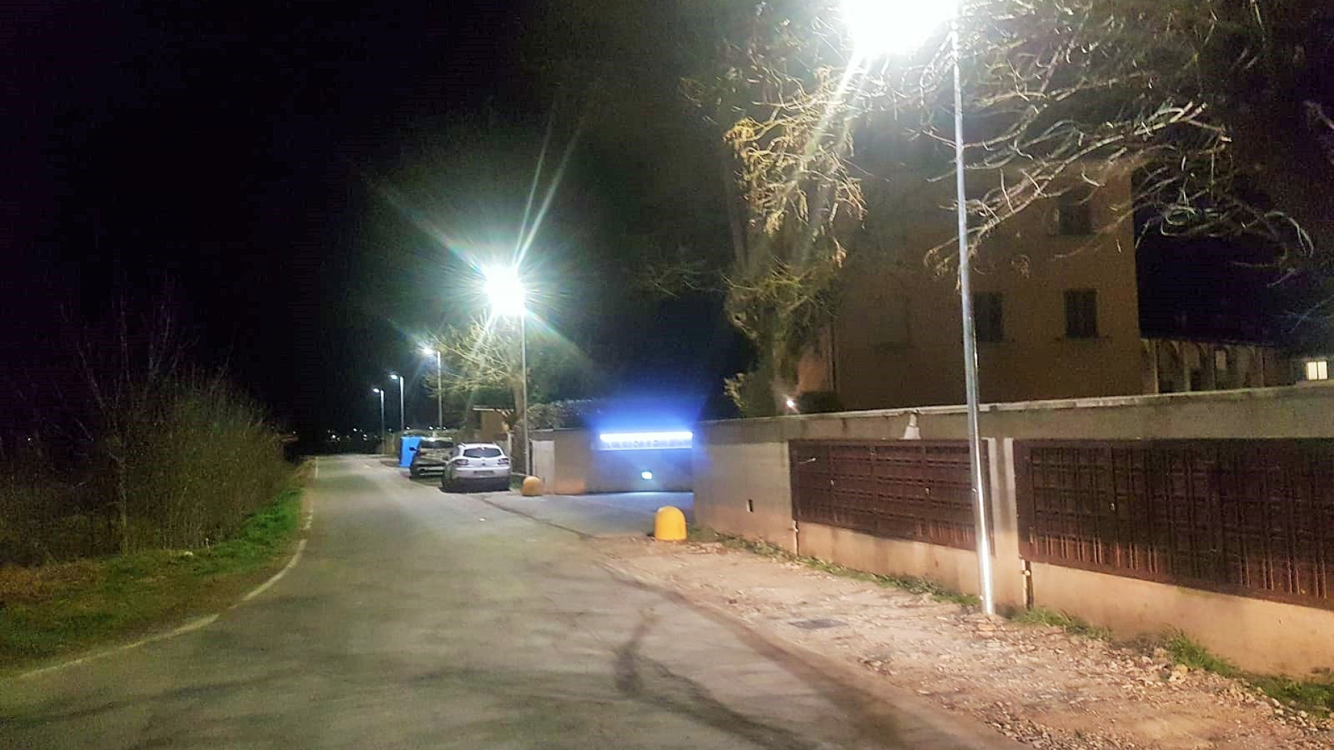 Corte Pusterla e via Carboni: arriva l'illuminazione notturna