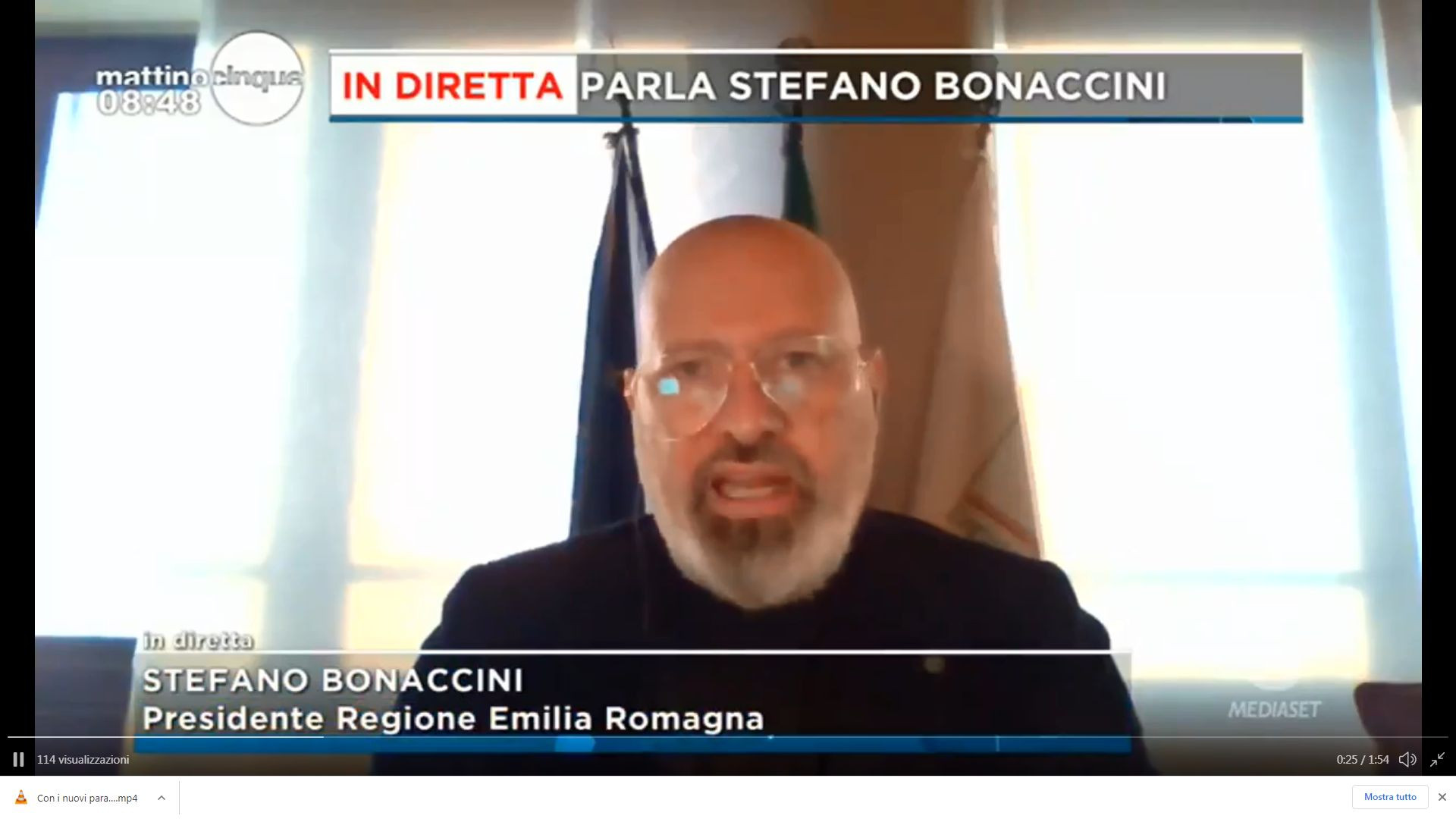Stefano Bonaccini: "Molti focolai, l'Emilia Romagna potrebbe tornare arancione. Pronti a vaccinare anche di notte"