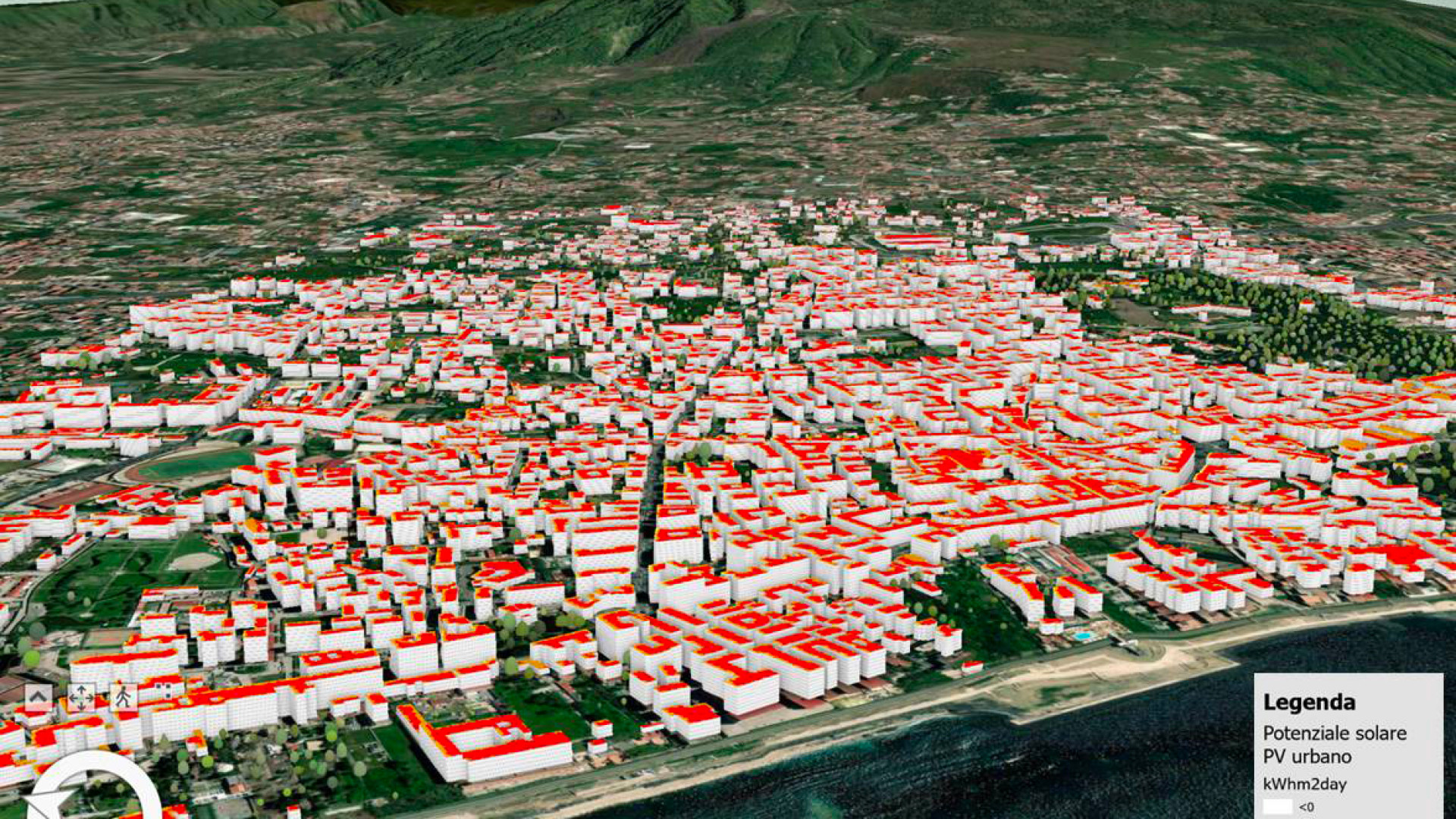 Una cartina interattiva per calcolare il potenziale fotovoltaico degli edifici