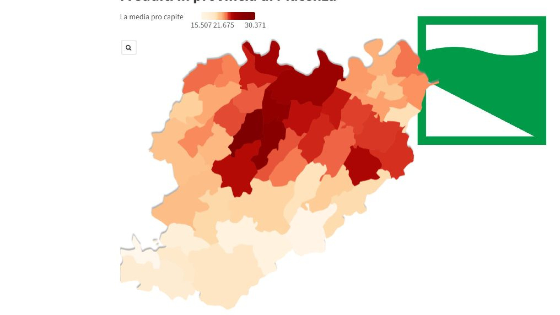 Reddito annuo pro capite: Gazzola guida la classifica, Zerba fanalino di coda