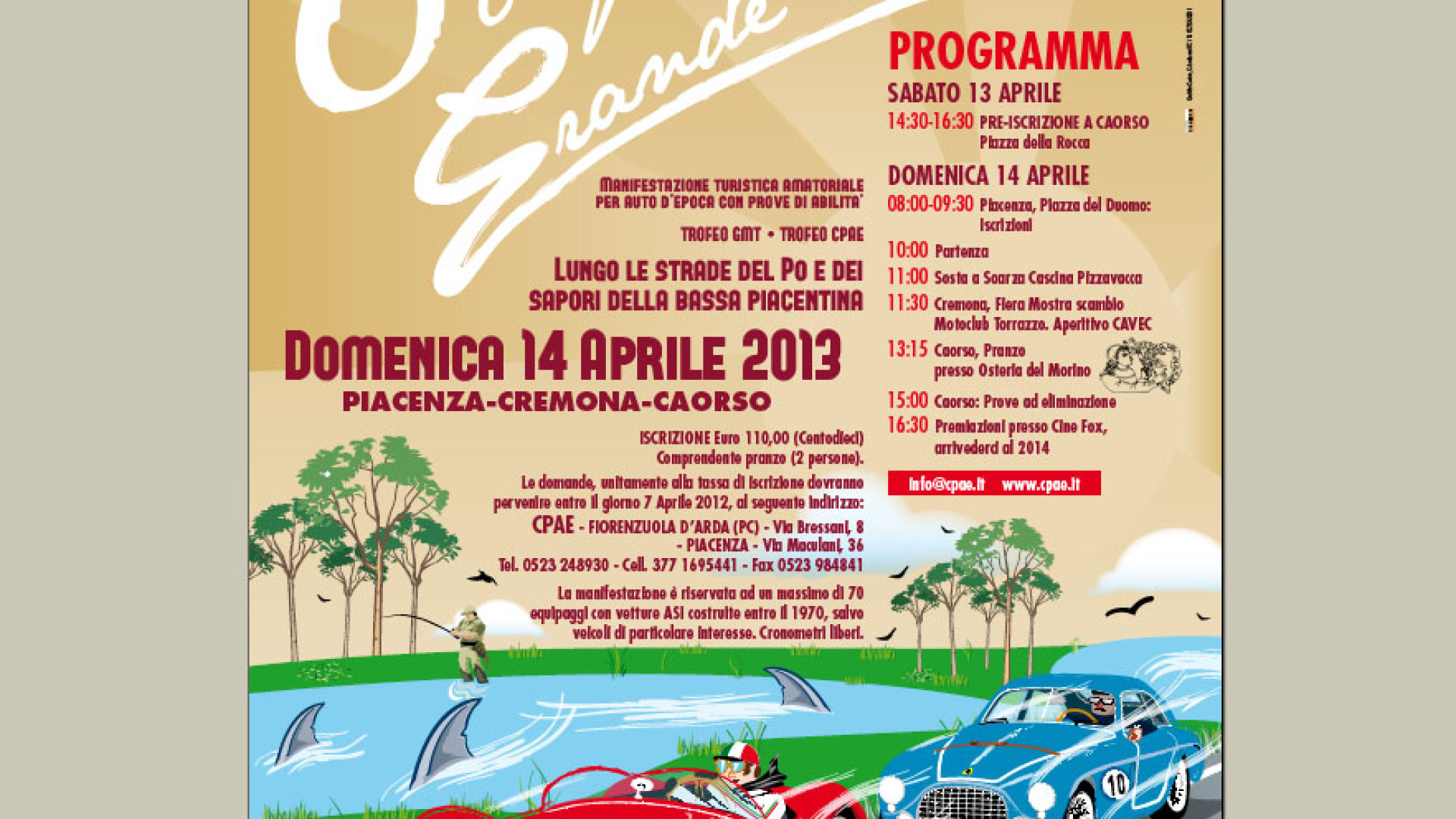 Trofeo Grande Fiume, partenza da piazza Duomo, poi tappe a Cremona e Caorso