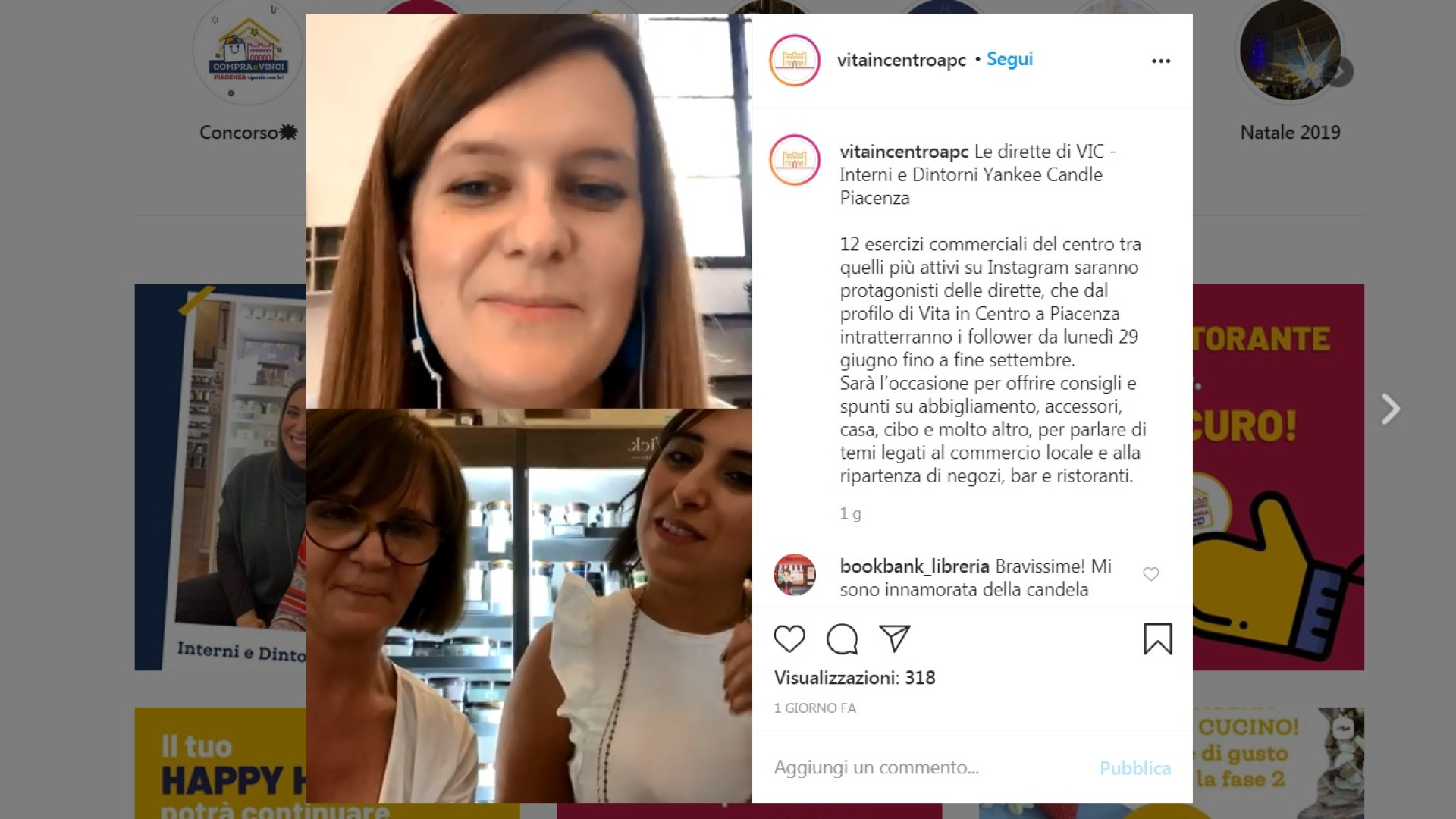 I commercianti del centro in vetrina sui social: dirette e consigli ai clienti