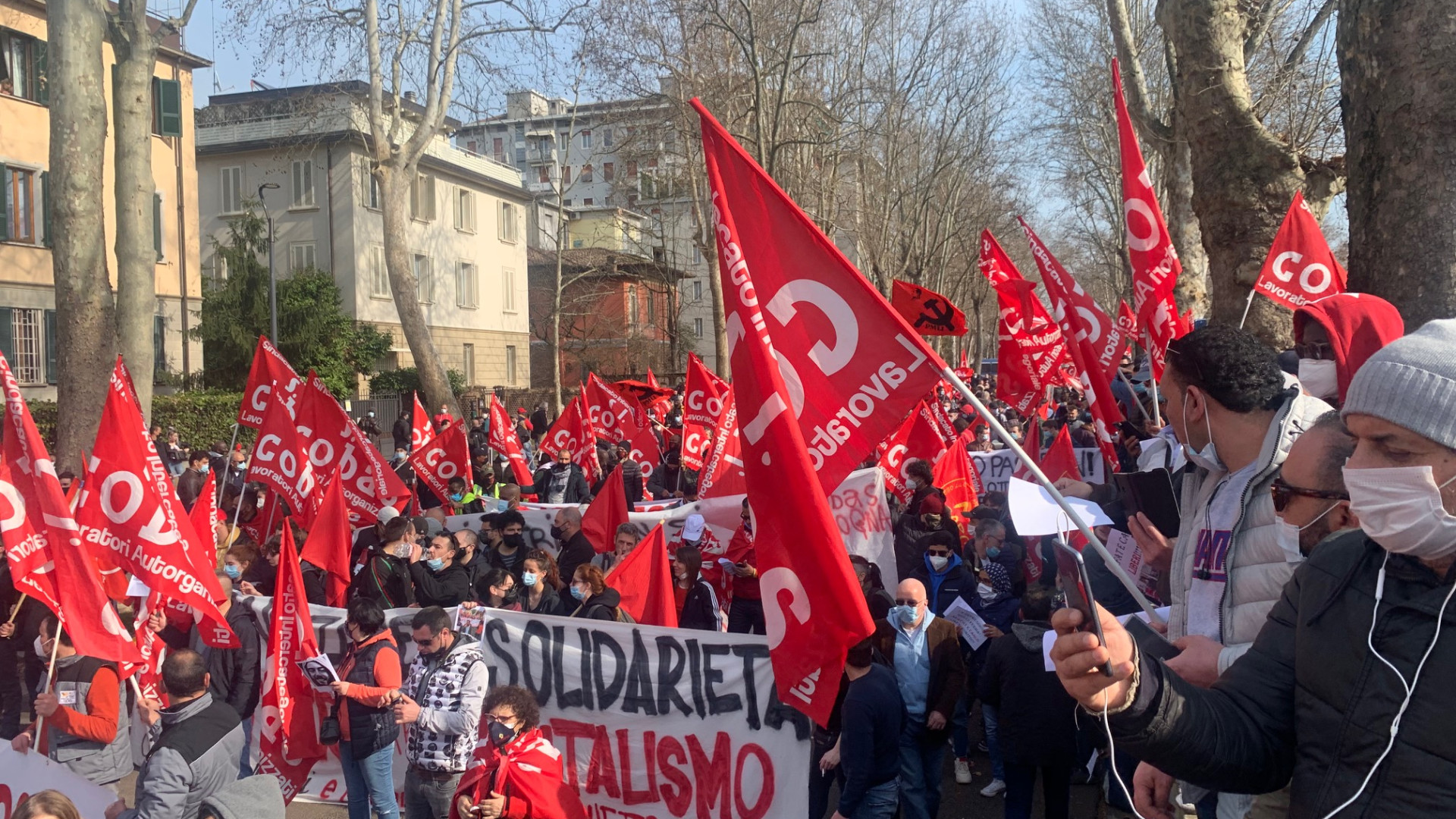 Si Cobas, in mille sul Pubblico Passeggio per la manifestazione sindacale