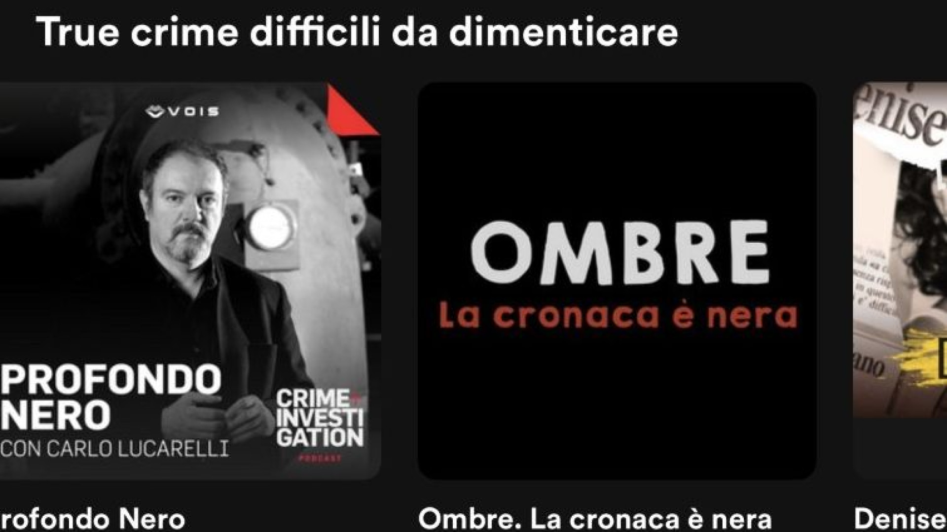 Podcast, “Ombre. La cronaca è nera” volano gli ascolti: 12mila download in un mese