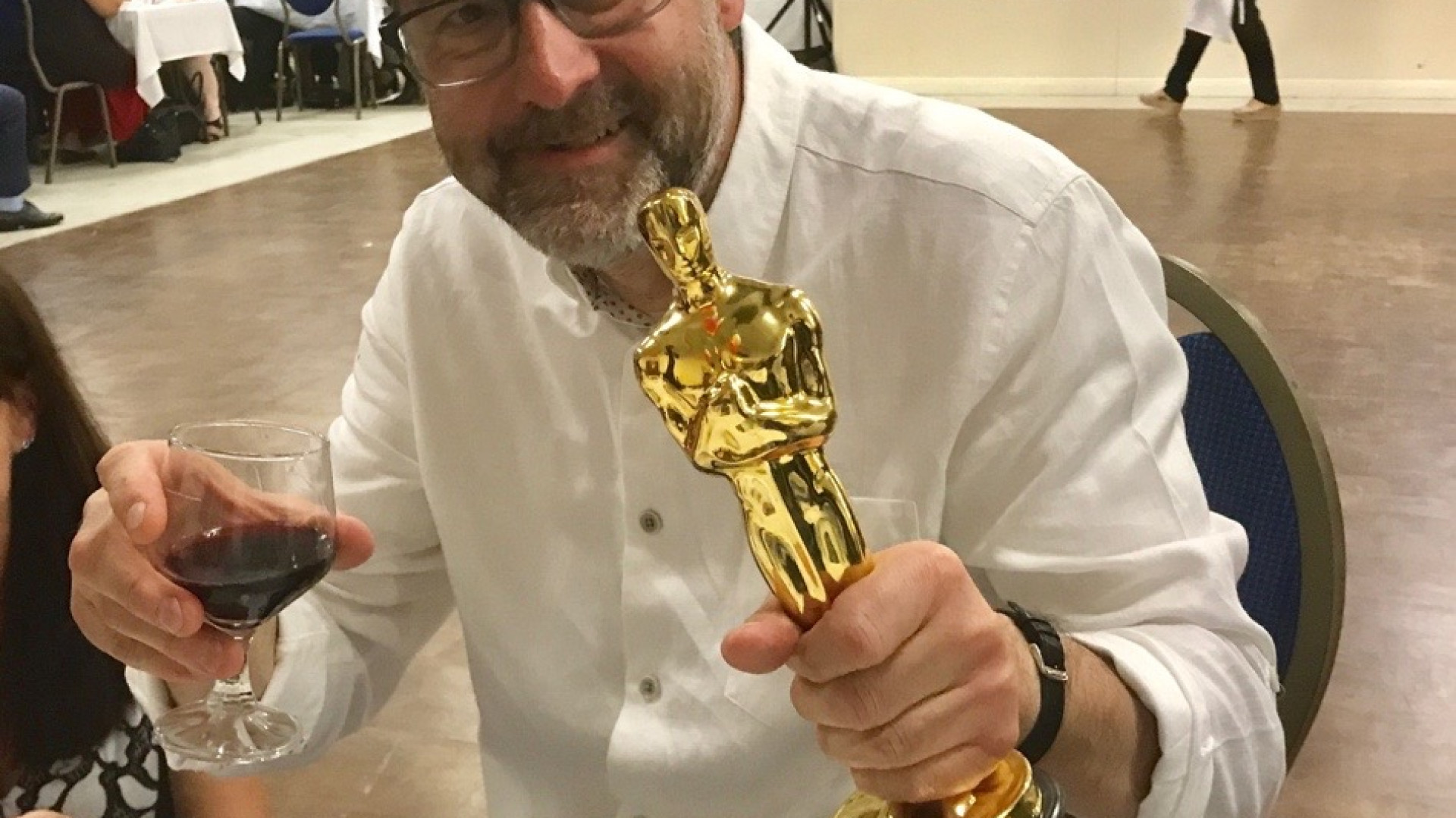 Un bicchiere di gutturnio e l'Oscar: John Casali festeggiato dai piacentini di Londra