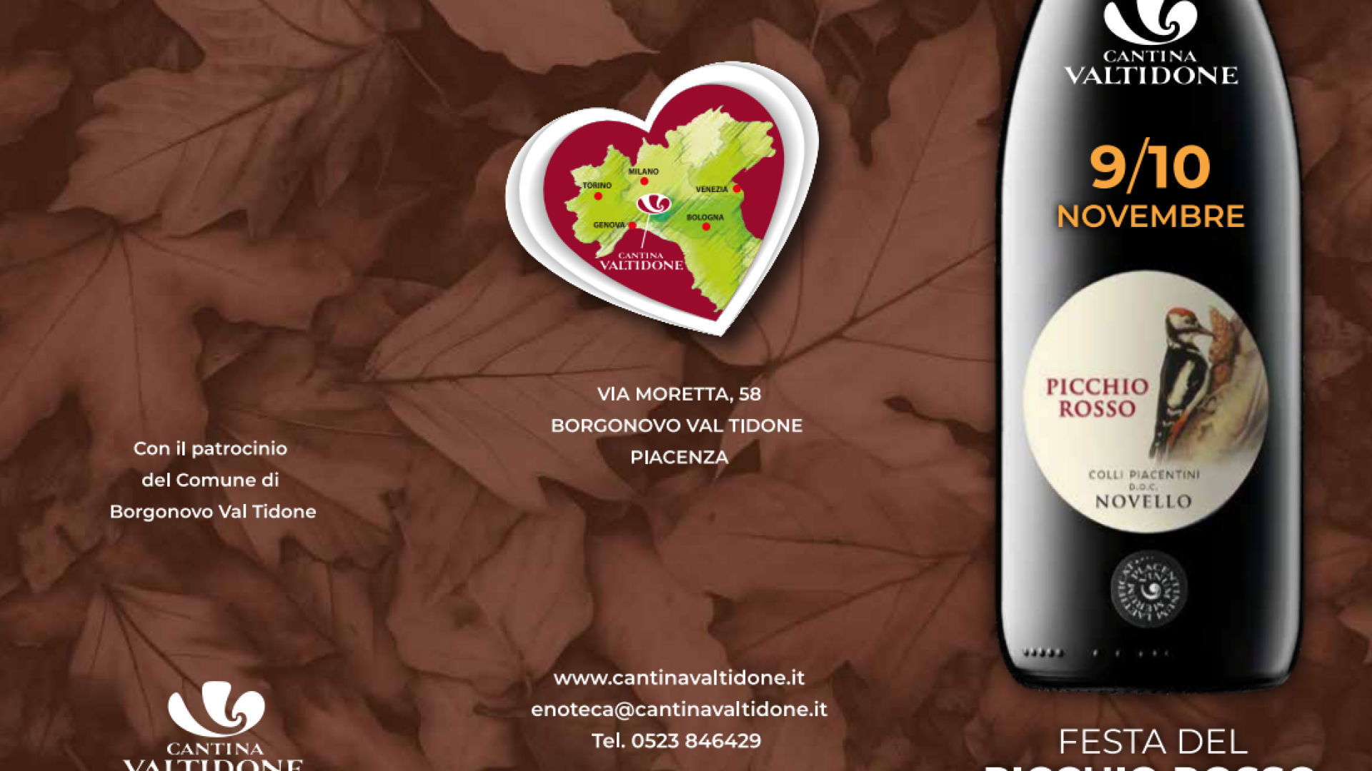 Vino rosso della cantina Valtidone: a Borgonovo torna la festa della vendemmia