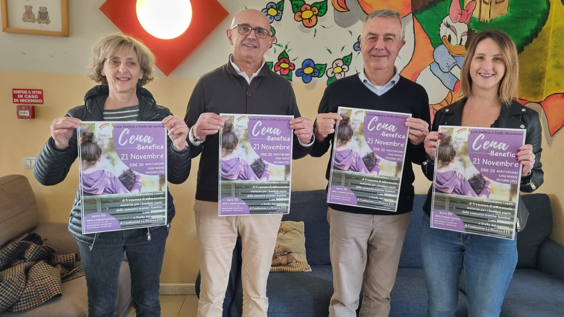 Raccolta fondi di "La Ricerca" e Bulla per aiutare 12 mamme e 15 bambini