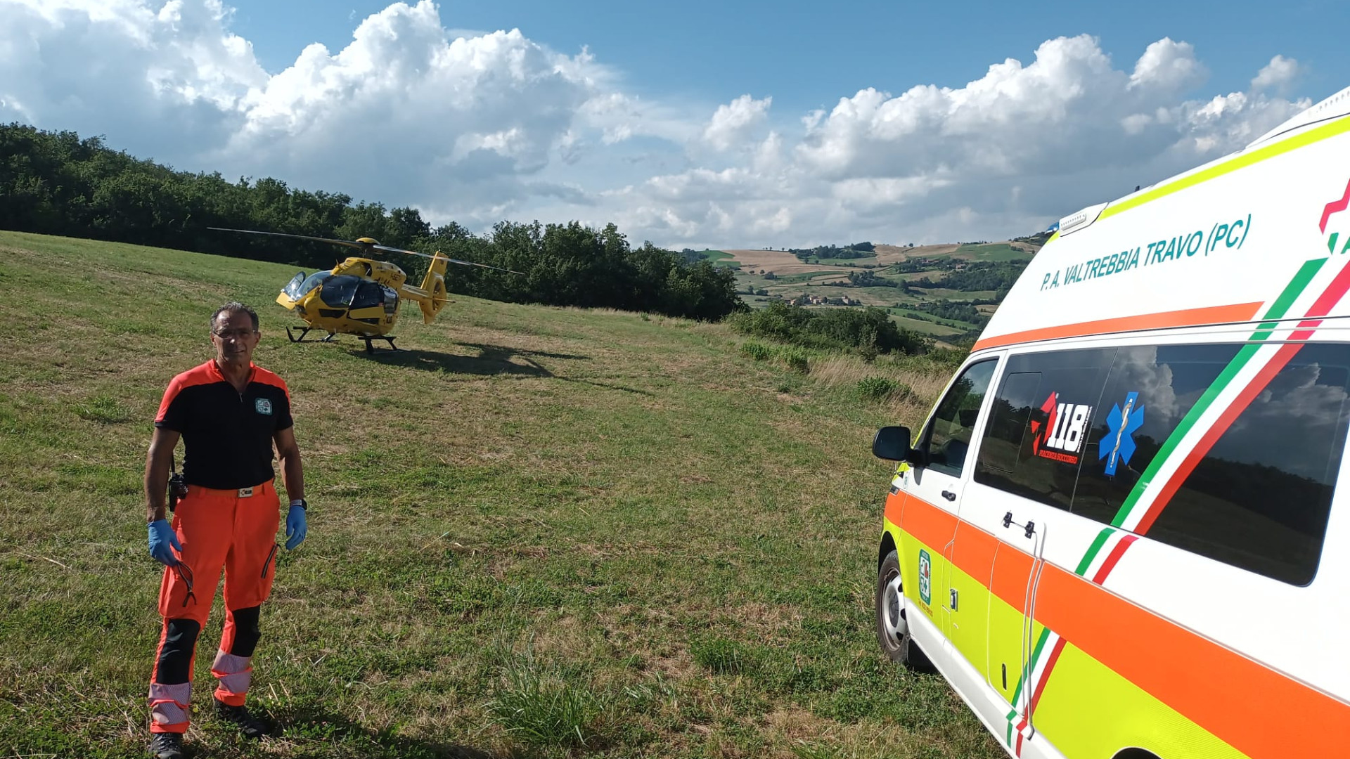 Grave incidente alla Pietra Perduca: motociclista trasportato in volo a Parma