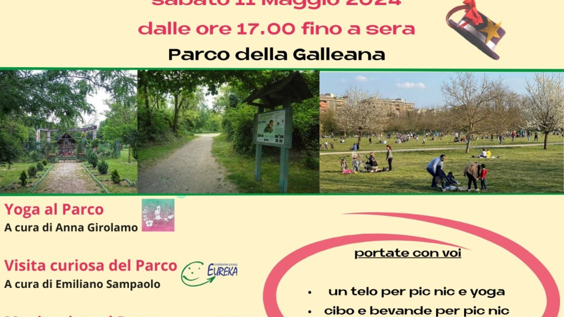 “Un parco da vivere”, sabato 11 maggio l’evento per famiglie alla Galleana