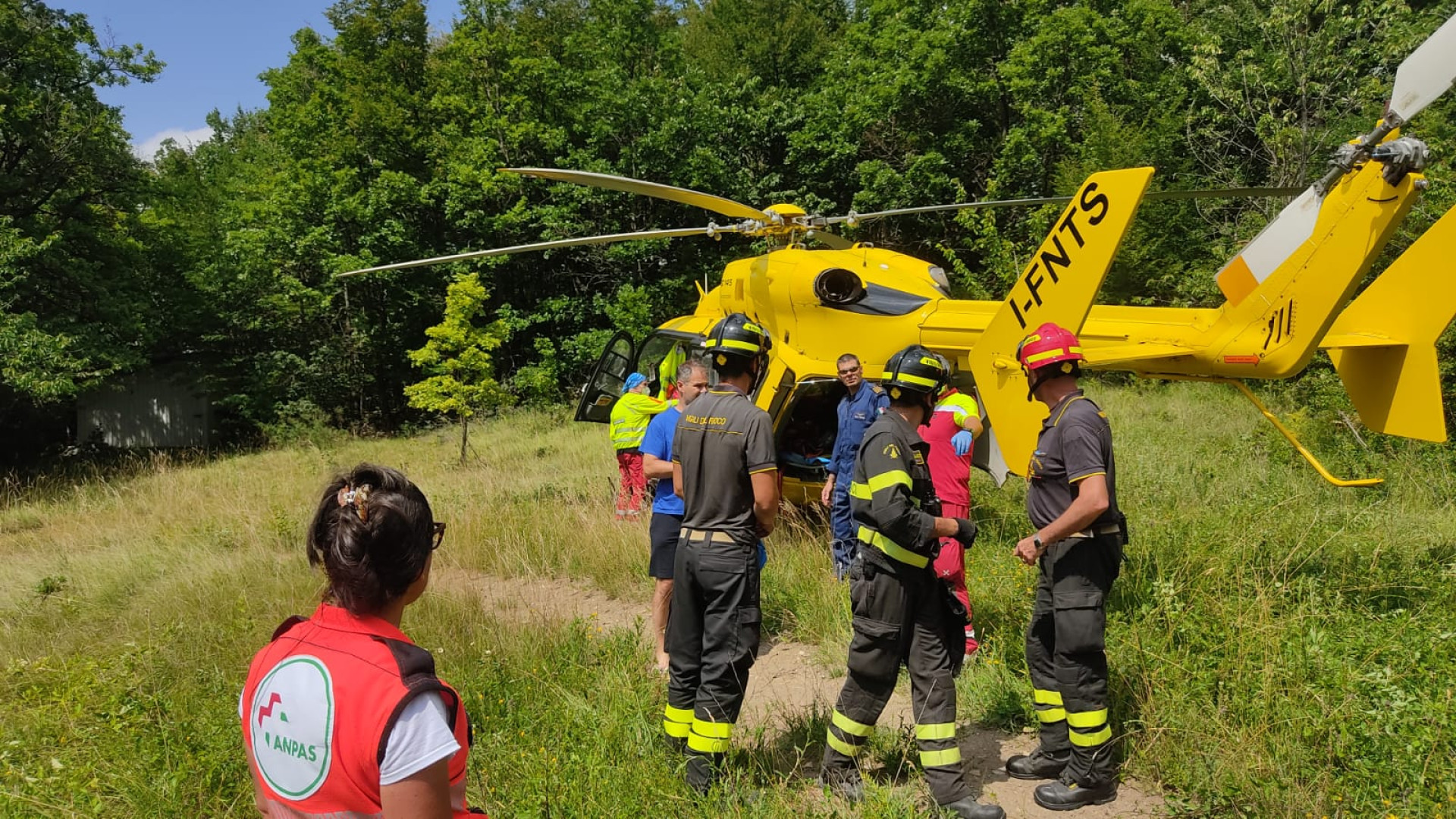 Infortunio sulla pista da motocross a Veleia: giovane trasportato in elisoccorso